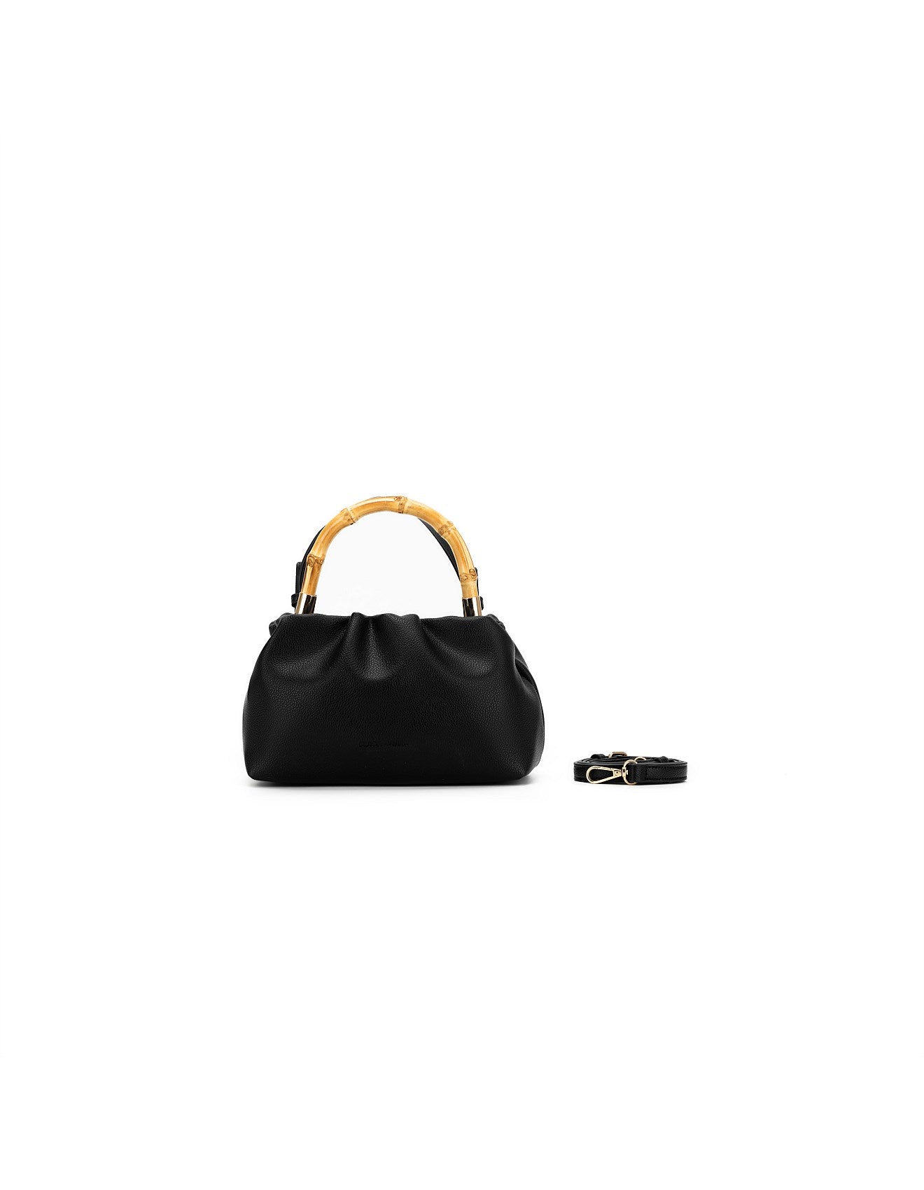 Catalina Black Bamboo Handle Crossbody Bag-Bags & Clutches-Black Caviar Designs-The Bay Room