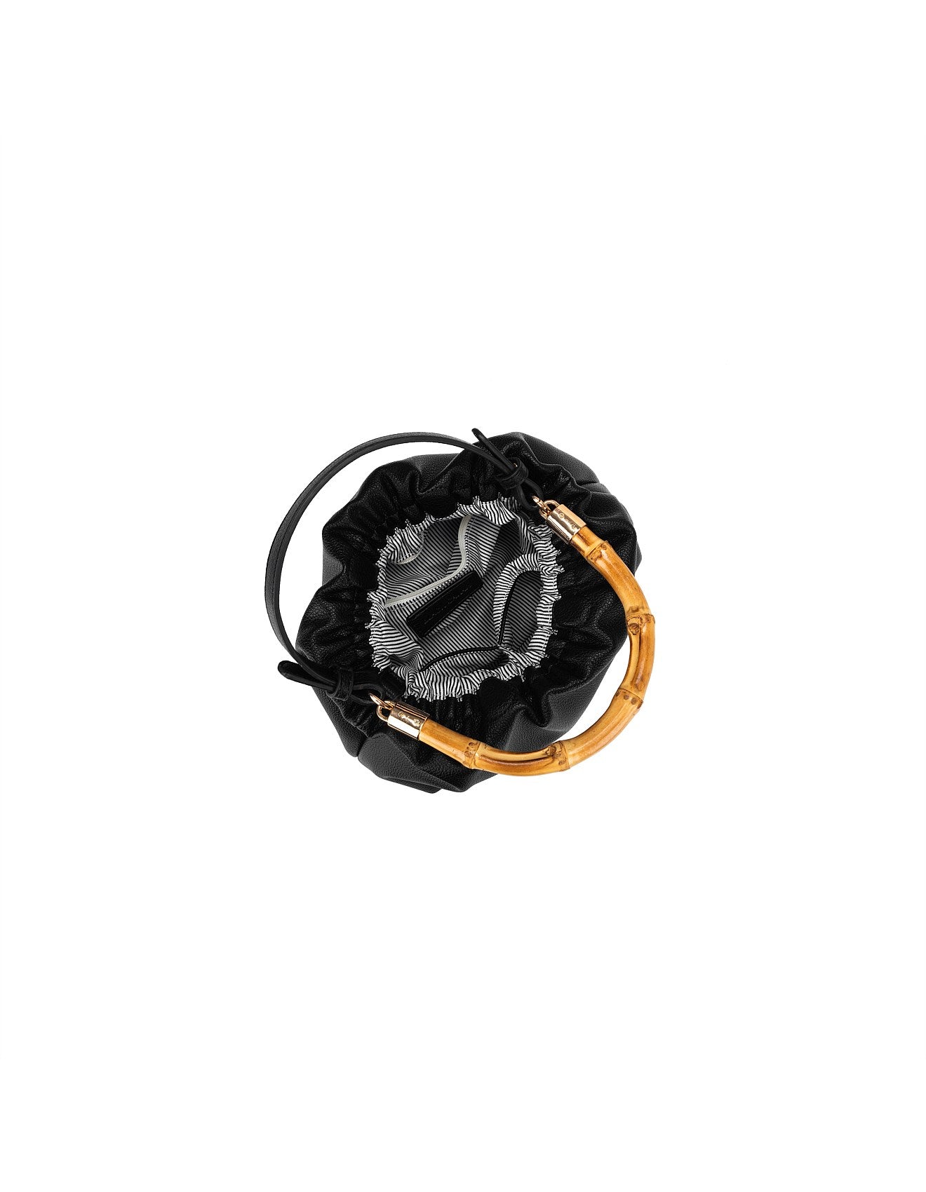 Catalina Black Bamboo Handle Crossbody Bag-Bags & Clutches-Black Caviar Designs-The Bay Room