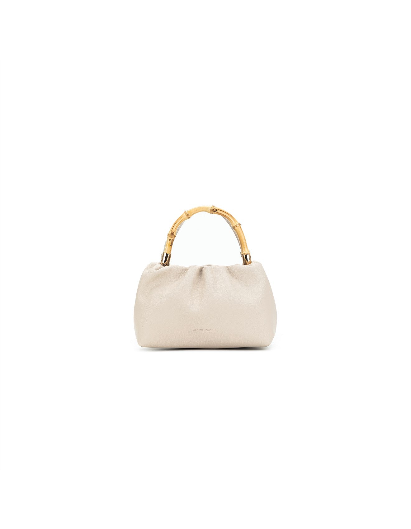 Catalina Oatmeal Bamboo Handle Crossbody Bag-Bags & Clutches-Black Caviar Designs-The Bay Room