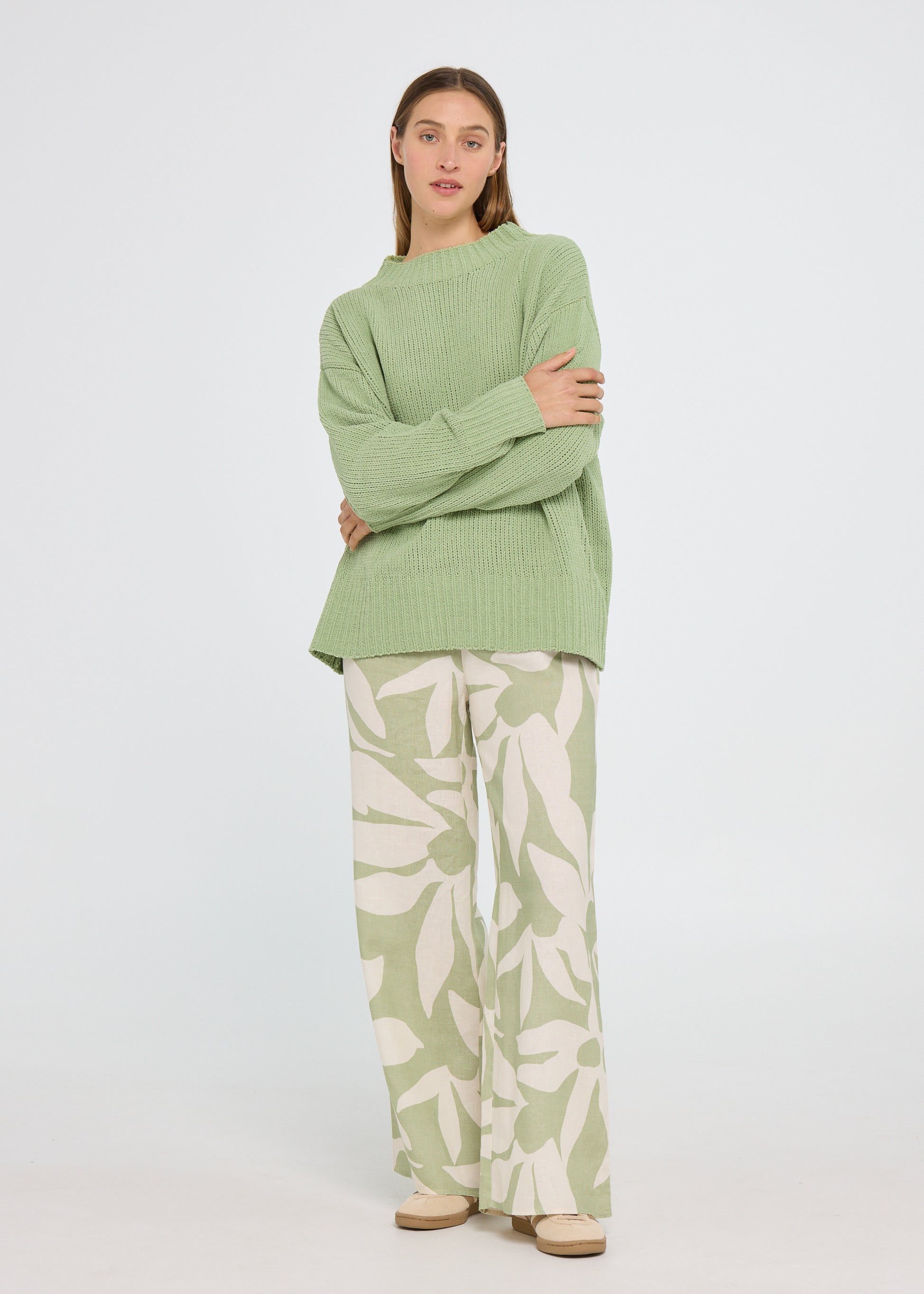 Catalina Pant - Sundial Sage-Pants-Pippa Ridley-The Bay Room