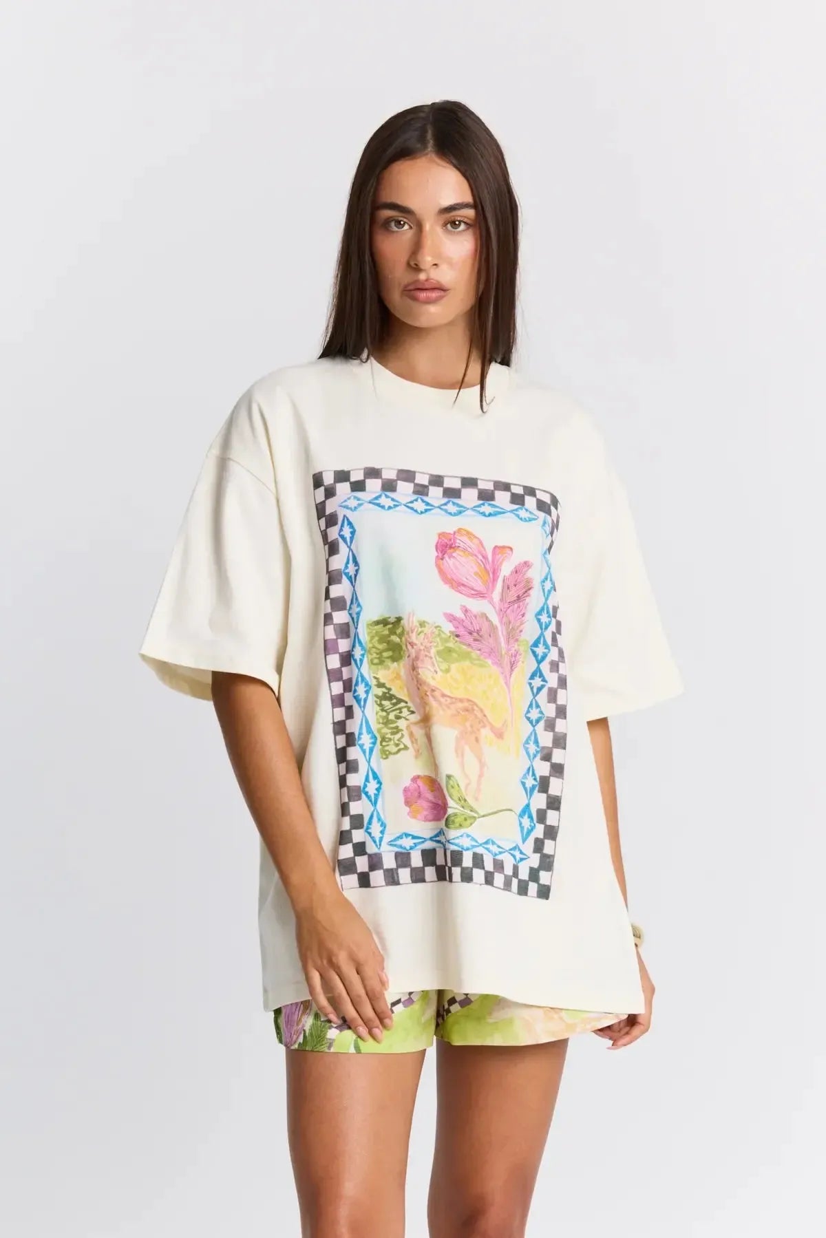 Celestial Garden Oversize Tee-Tops-Maku Studios-The Bay Room