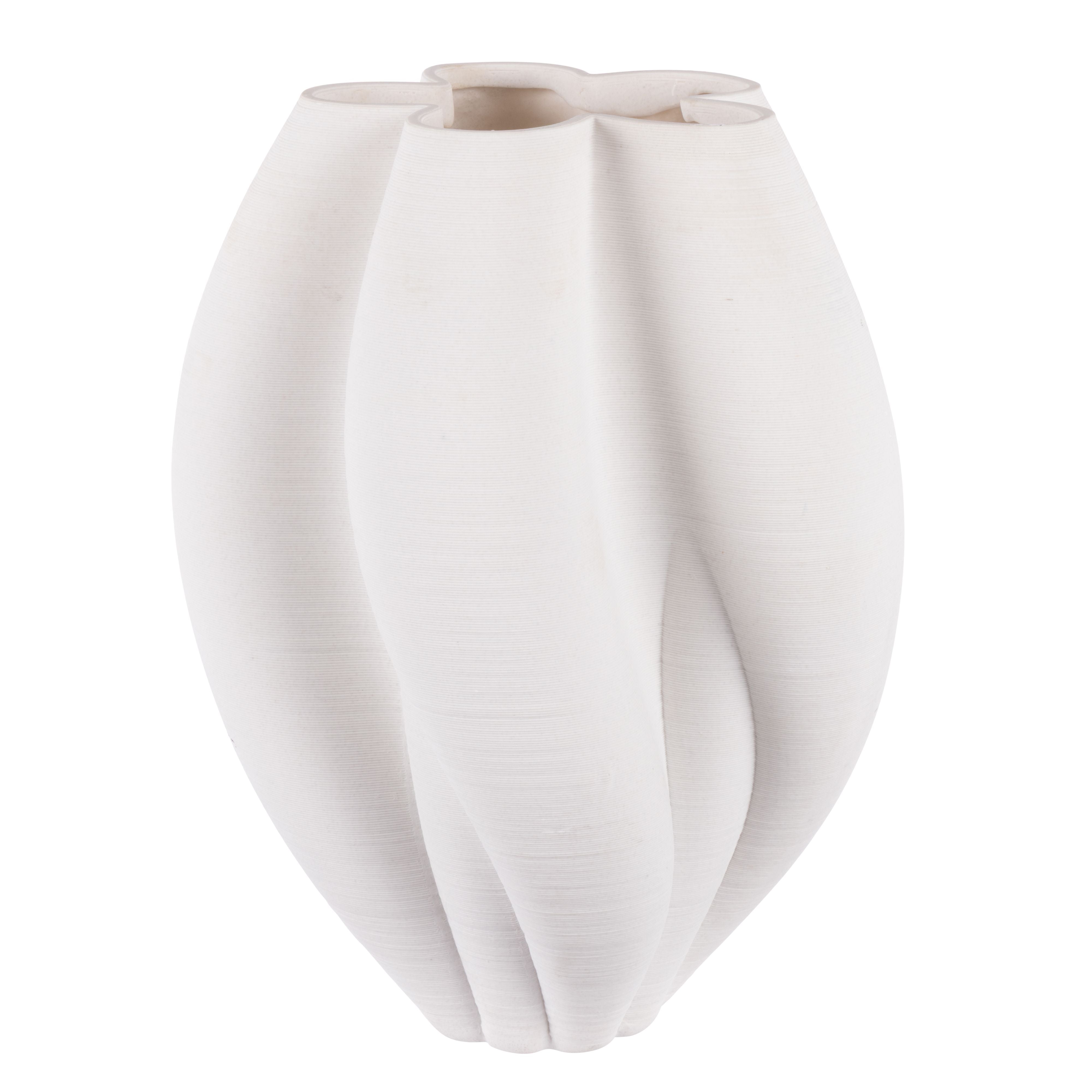 Celine Vessel White 24x24x31cm-Pots, Planters & Vases-Rogue Home-The Bay Room
