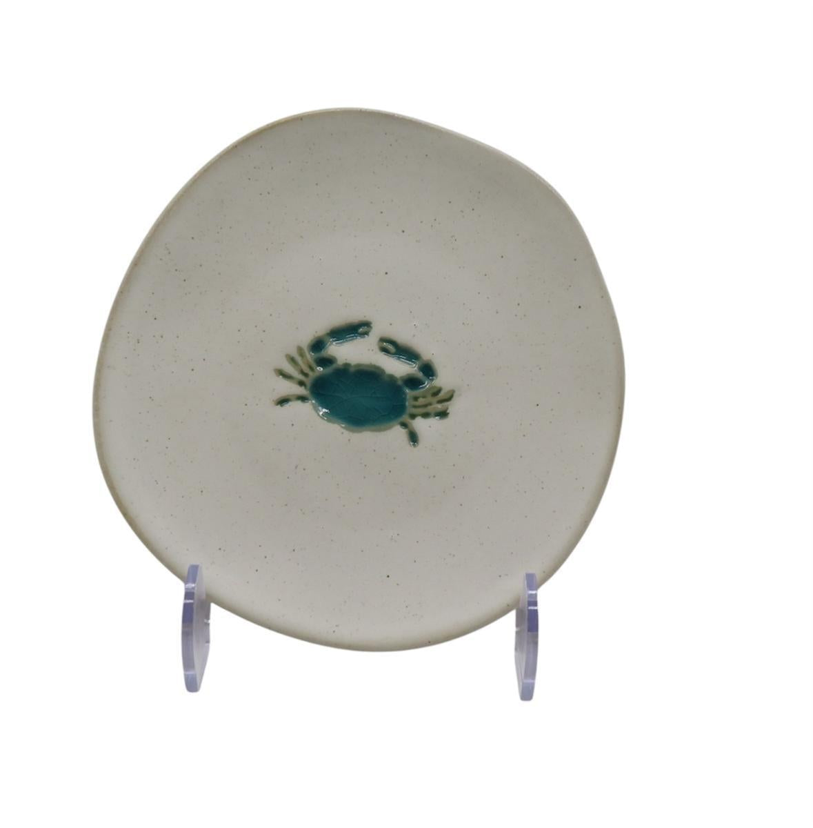 Ceramic Plate Small Crab Design-Decor Items-DWBH-The Bay Room