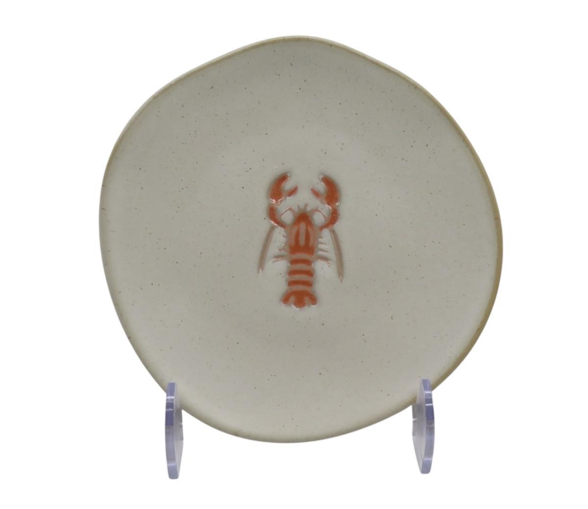 Ceramic Plate Small Lobster Design-Decor Items-DWBH-The Bay Room