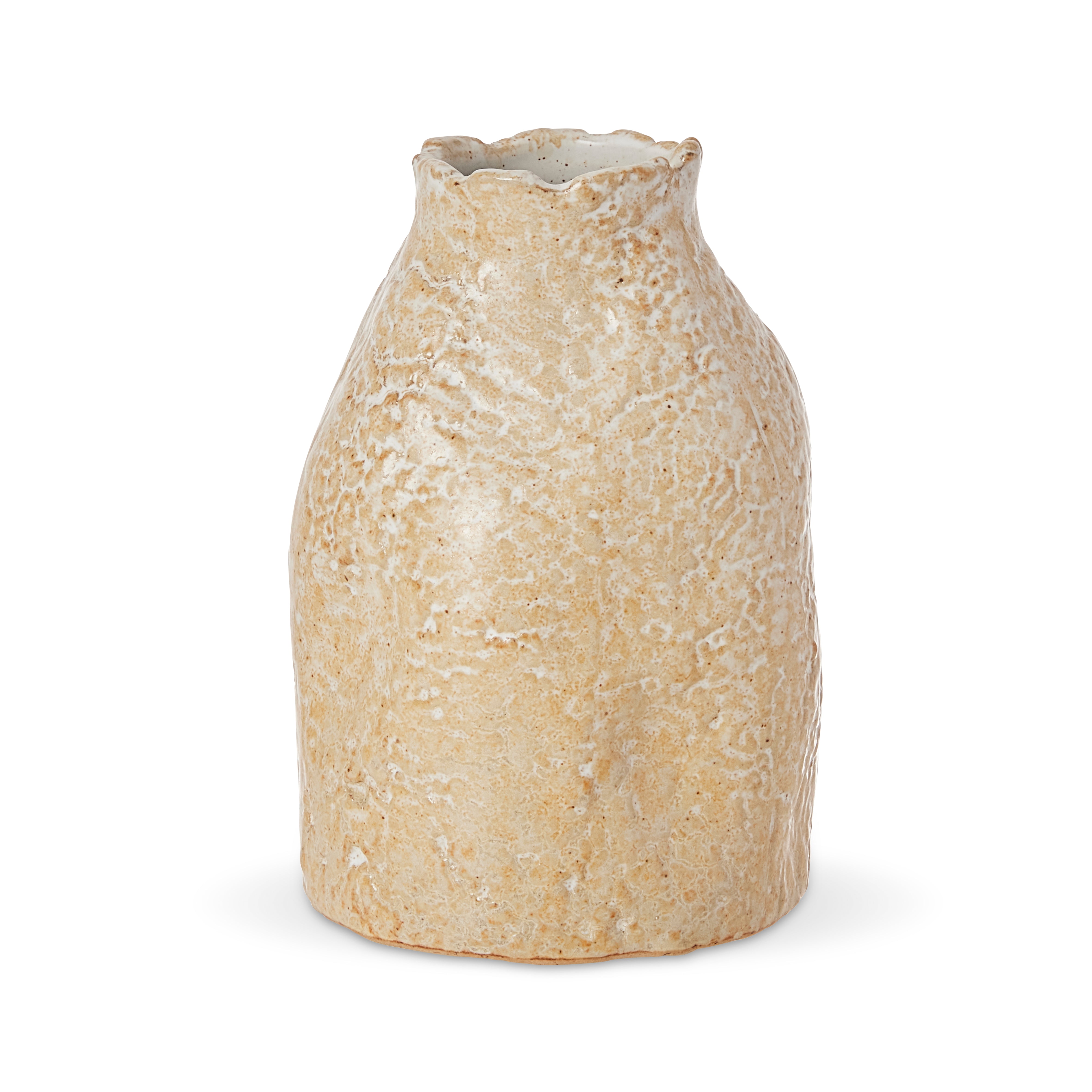 Chloe Natural Small Vase-Pots, Planters & Vases-Madras Link-The Bay Room
