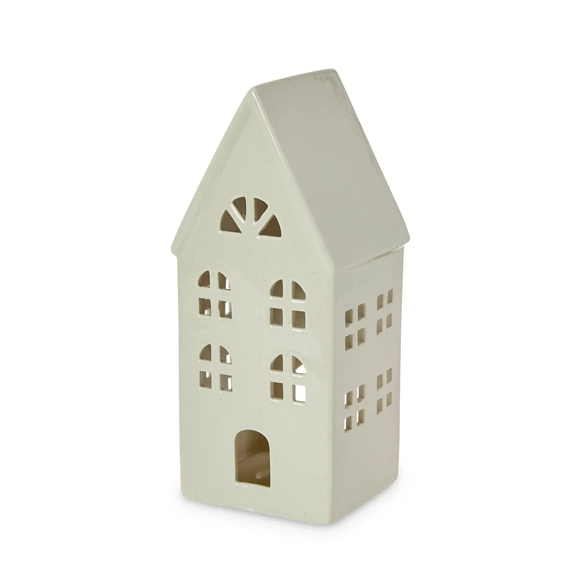 Christmas House Sage Speckle Table Decoration 10.5x9x23cm-Christmas-Madras Link-The Bay Room