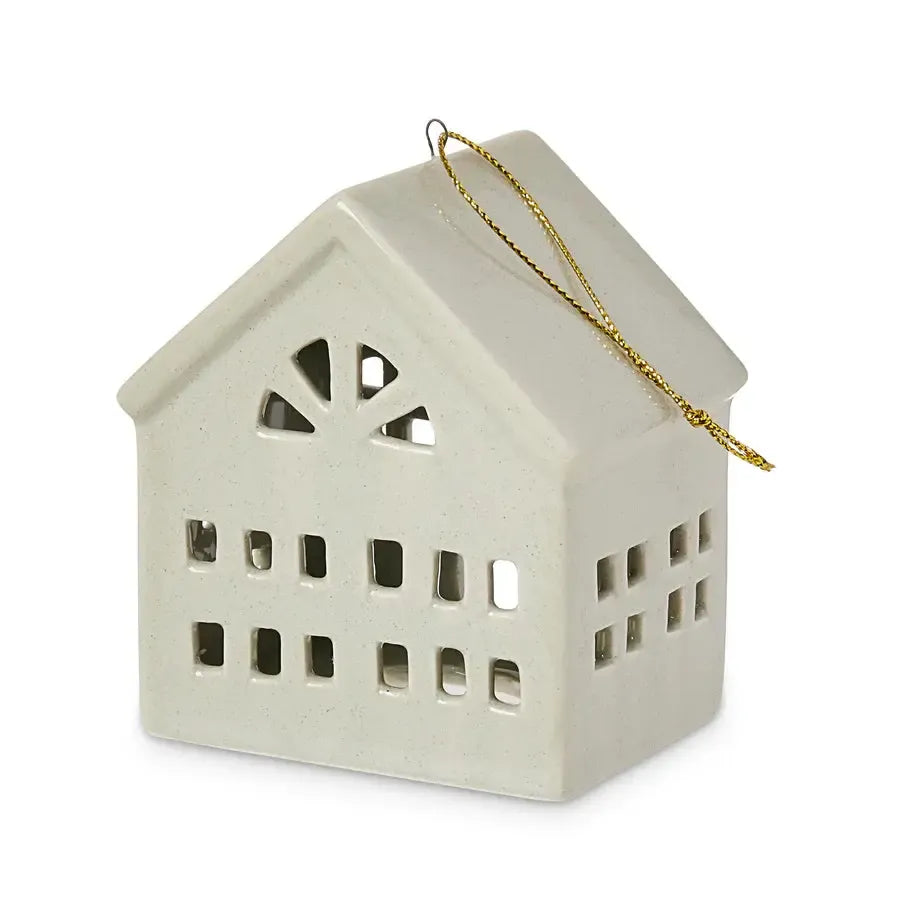 Christmas House Sage Speckle Tree Decoration 8x6.2x9.3cm-Christmas-Madras Link-The Bay Room