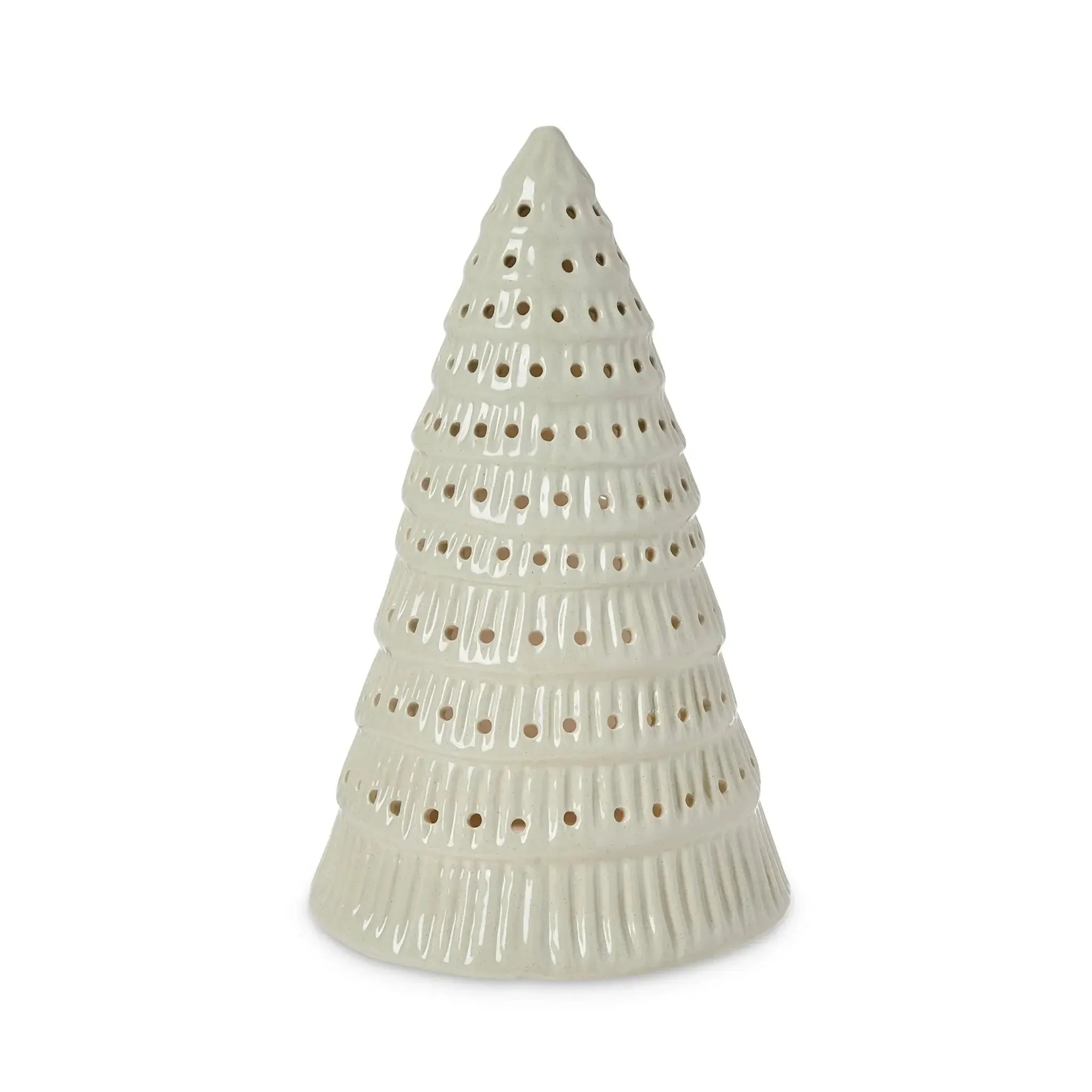 Christmas Tree Sage Speckle Table Decoration 15x25cm-Christmas-Madras Link-The Bay Room