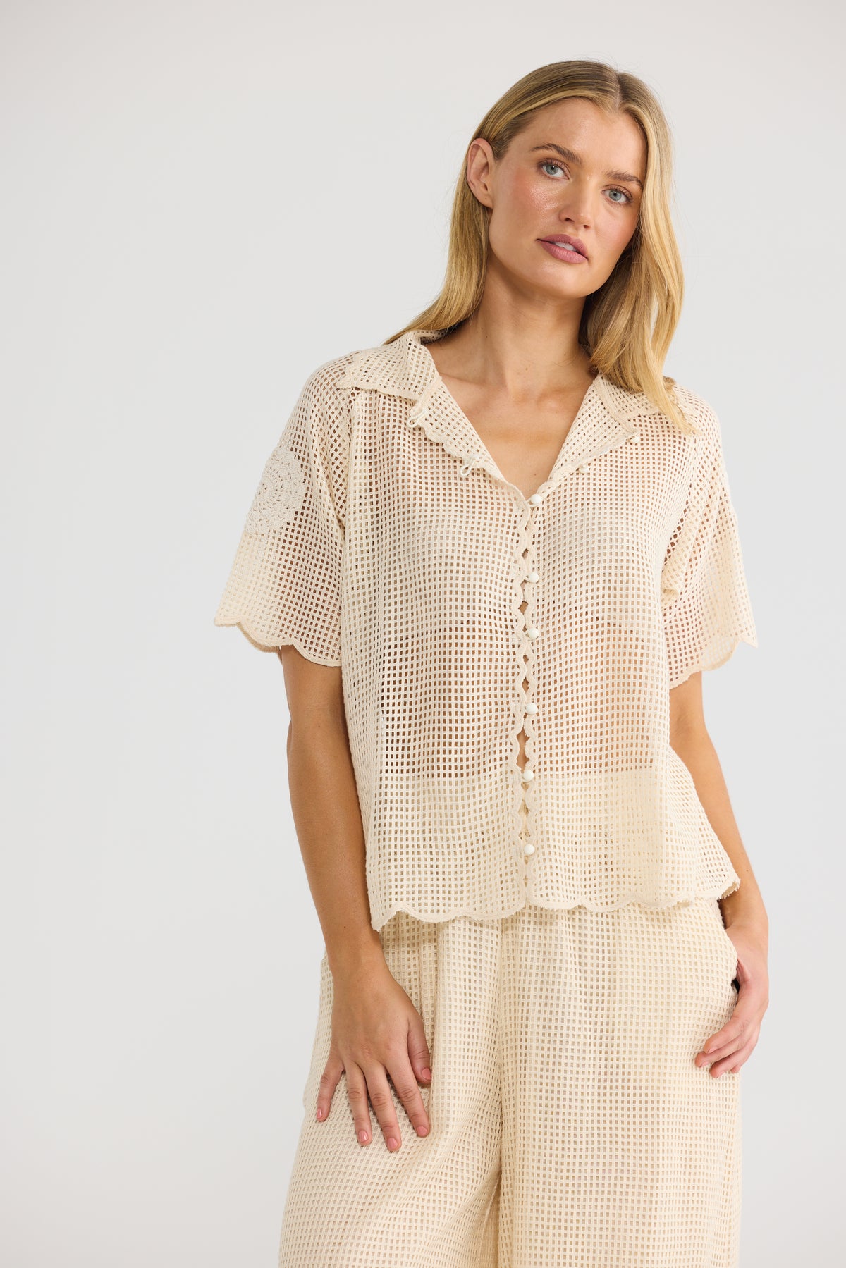 Cielo Shirt - Natural-Tops-Talisman-The Bay Room