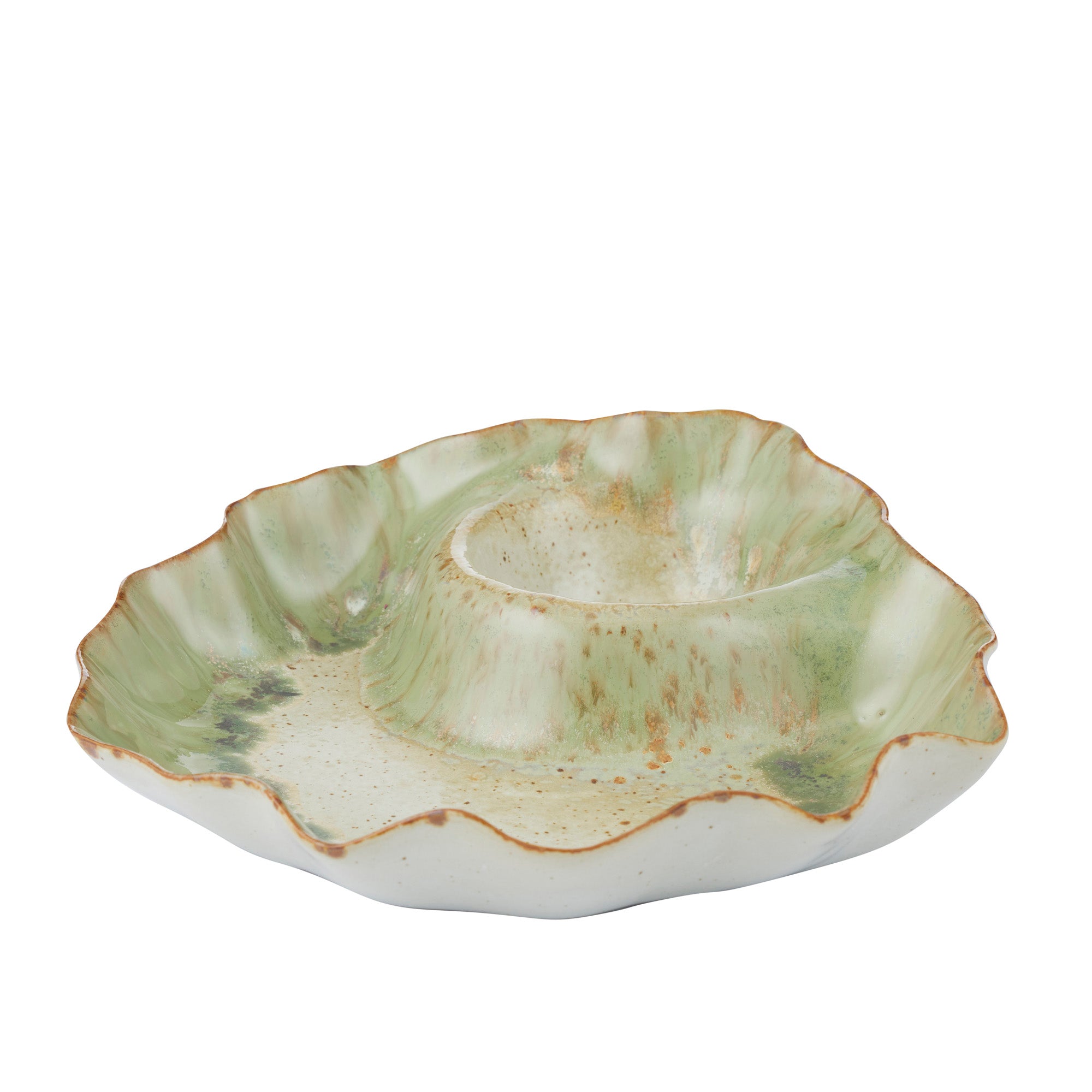 Ciotola Ceramic Dish 26.5x24x5.5cm Green-Dining & Entertaining-Coast To Coast Home-The Bay Room