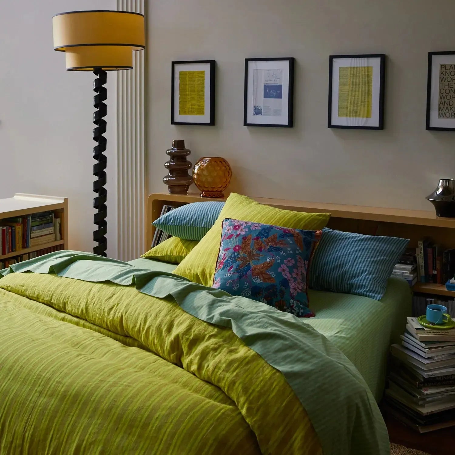 Claire Reversible Cushion - Mustard-Soft Furnishings-Sage & Clare-The Bay Room