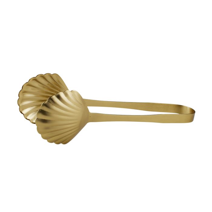 Clam Stainless Steel Tongs 26cm Gold-Dining & Entertaining-Coast To Coast Home-The Bay Room