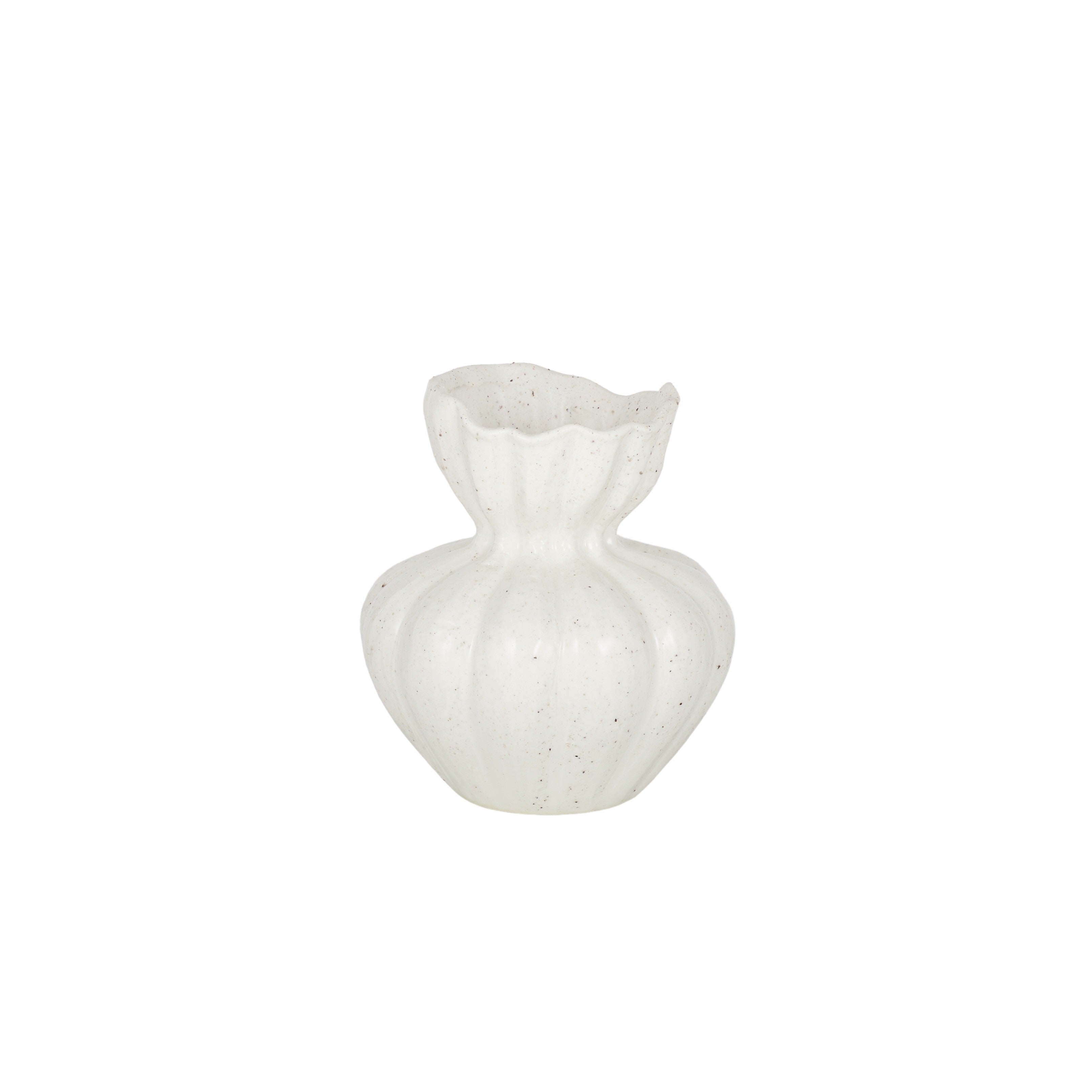 Clara Ceramic Vase 17x17x19.5cm Ivory-Pots, Planters & Vases-Coast To Coast Home-The Bay Room