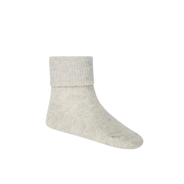 Classic Rib Ankle Sock - Oatmeal Marle-Clothing & Accessories-Jamie Kay-The Bay Room