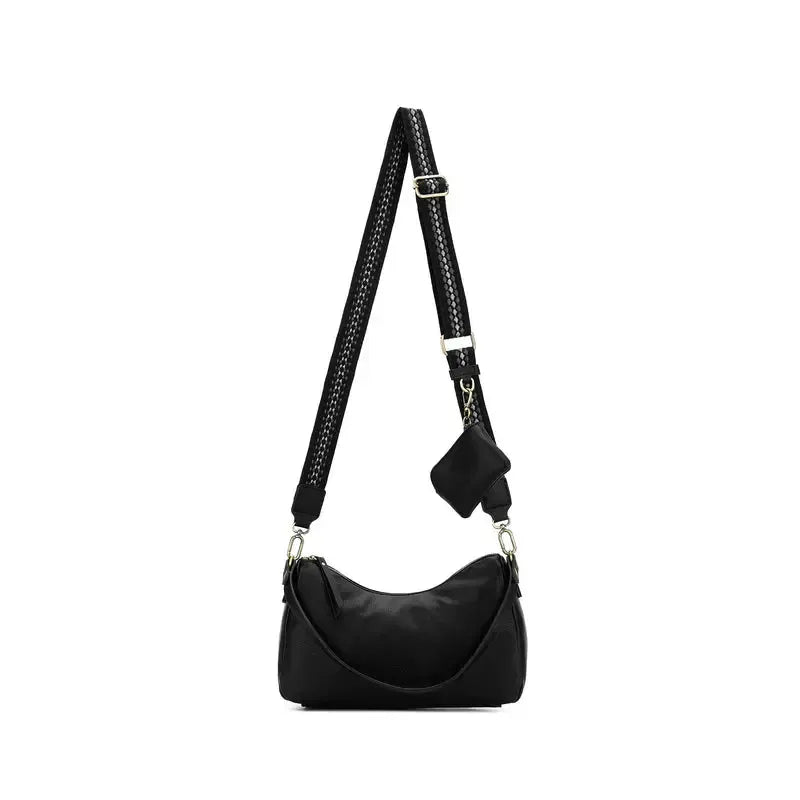 Claudette Black Shoulder Crossbody Bag-Bags & Clutches-Black Caviar Designs-The Bay Room