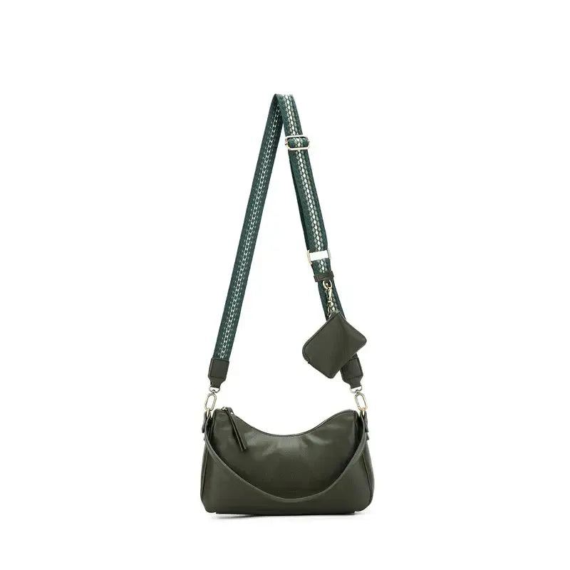Claudette Dark Olive Shoulder Crossbody Bag-Bags & Clutches-Black Caviar Designs-The Bay Room