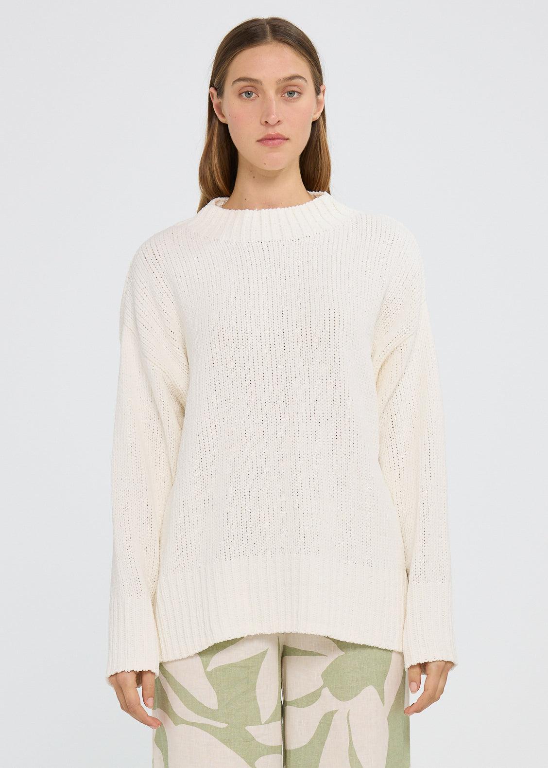 Clover Sweater - Oat-Knitwear & Jumpers-Pippa Ridley-The Bay Room
