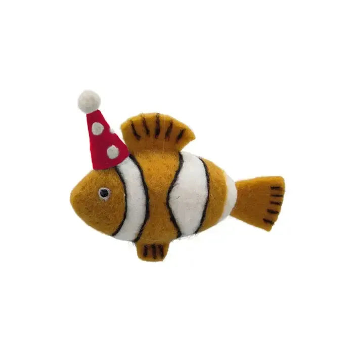 Clown Fish Hanger Felt 12x10cm Orange-Christmas-Coast To Coast Home-The Bay Room