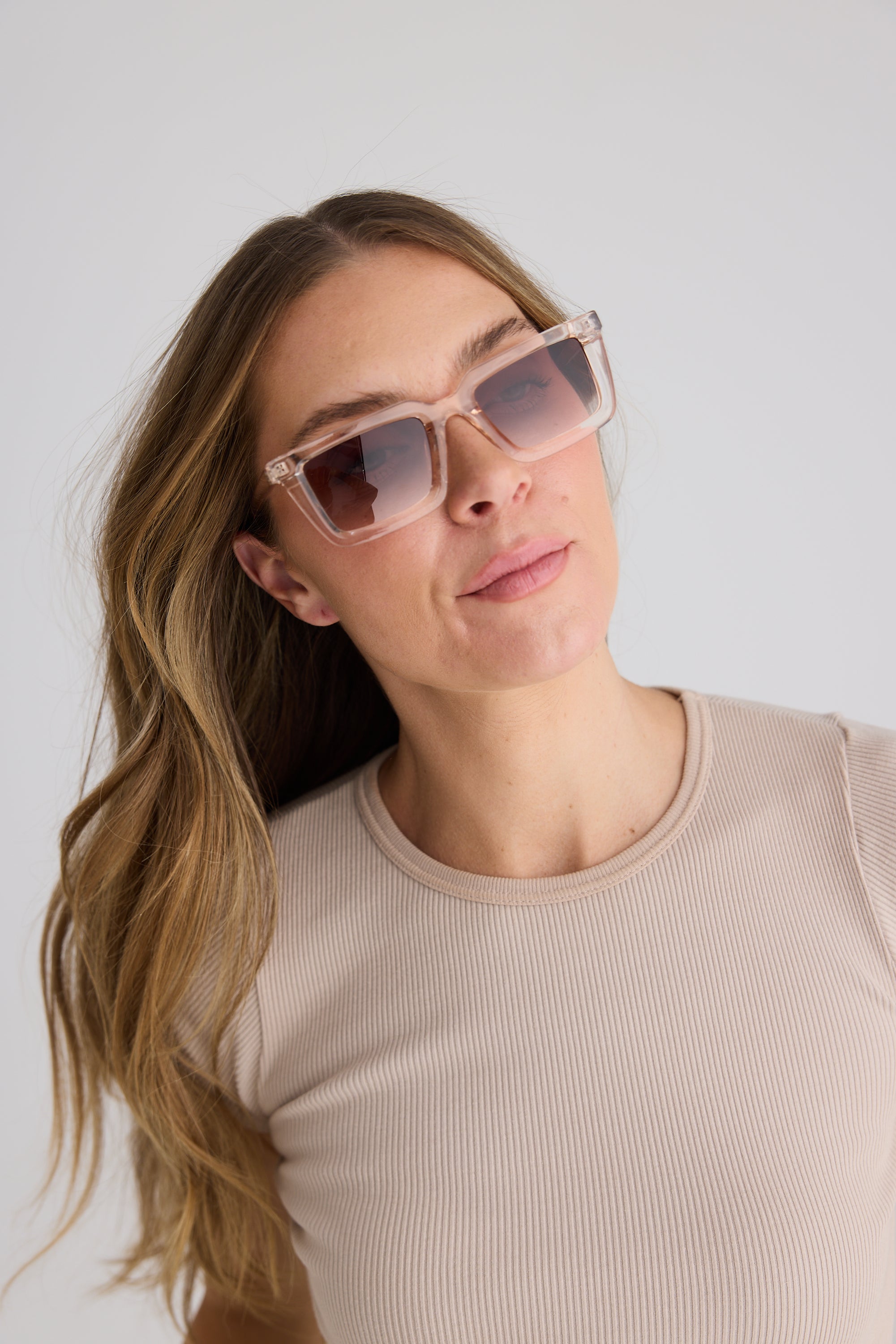 Coastline Sunglasses - Clear-Headwear & Sunglasses-Holiday-The Bay Room