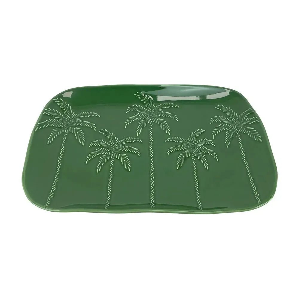 Coconut Bay - Rectangle Plate Green Palm-Dining & Entertaining-Annabel Trends-The Bay Room