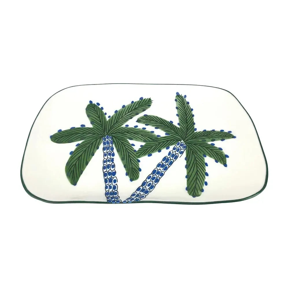 Coconut Bay - Rectangle Plate White Palm-Dining & Entertaining-Annabel Trends-The Bay Room