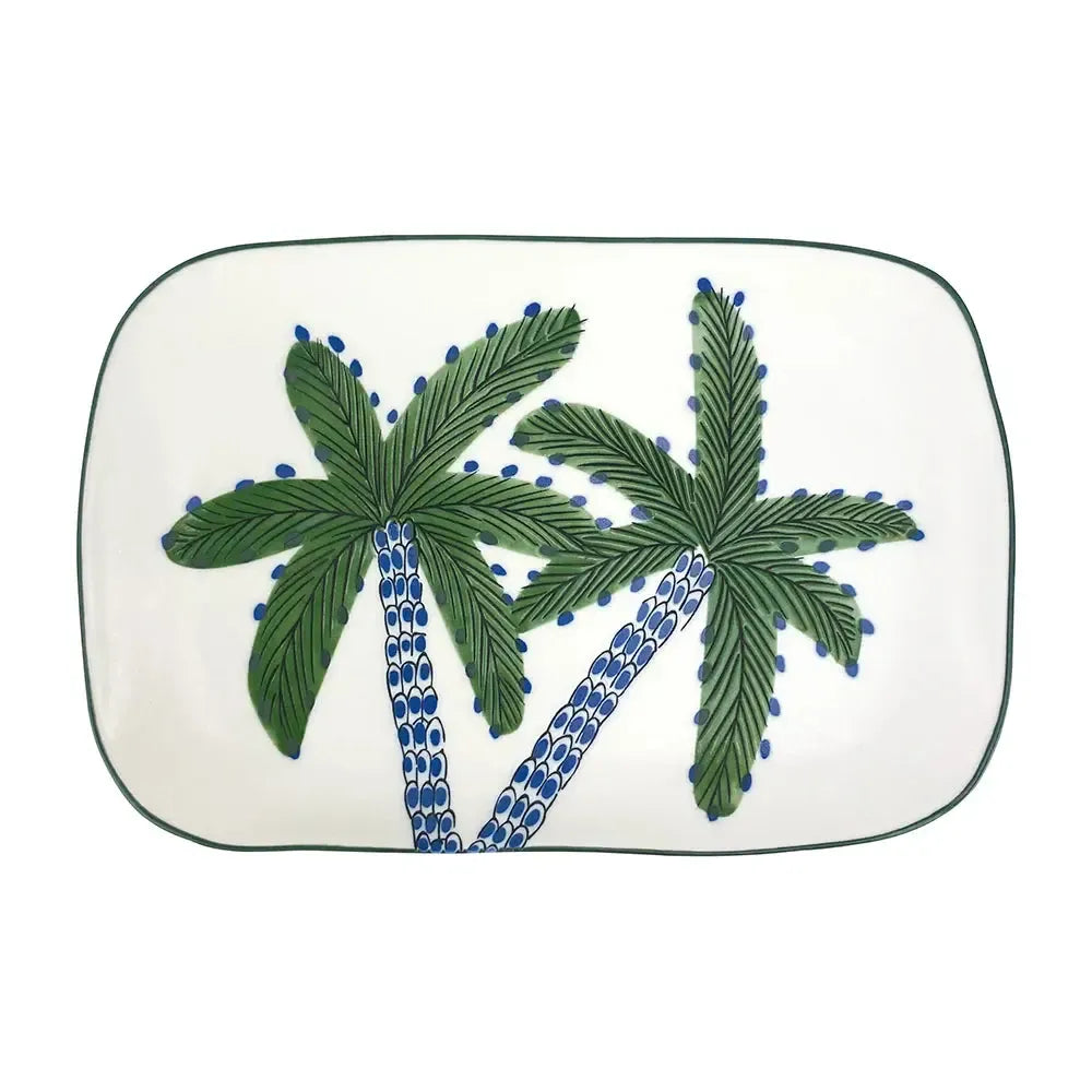 Coconut Bay - Rectangle Plate White Palm-Dining & Entertaining-Annabel Trends-The Bay Room