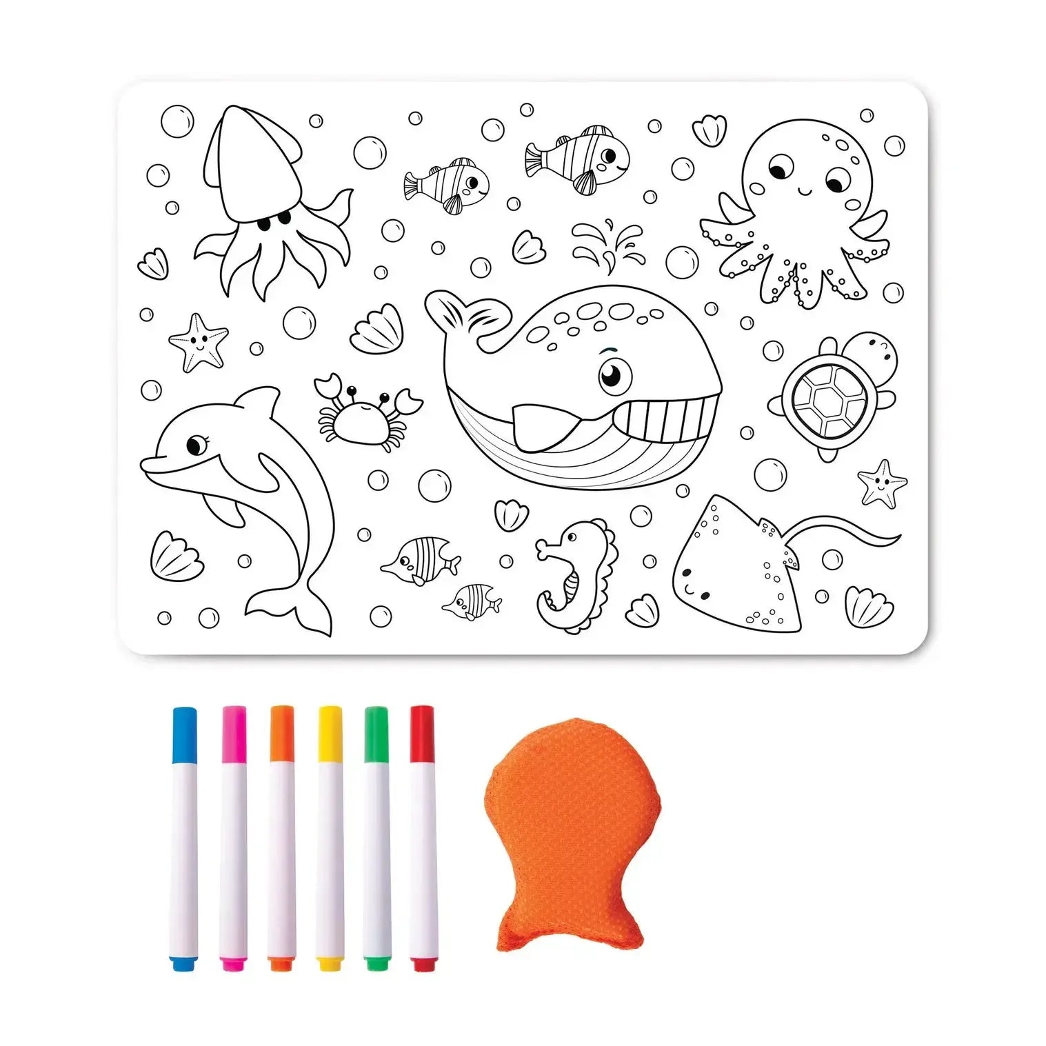 Colour In Placemat - Sealife-Toys-Discovery Zone-The Bay Room