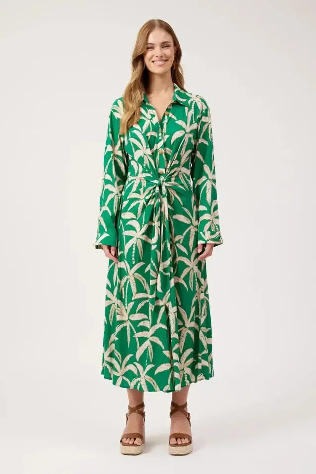 Congo Midi Shirt Dress - Palm-Dresses-Haven-The Bay Room