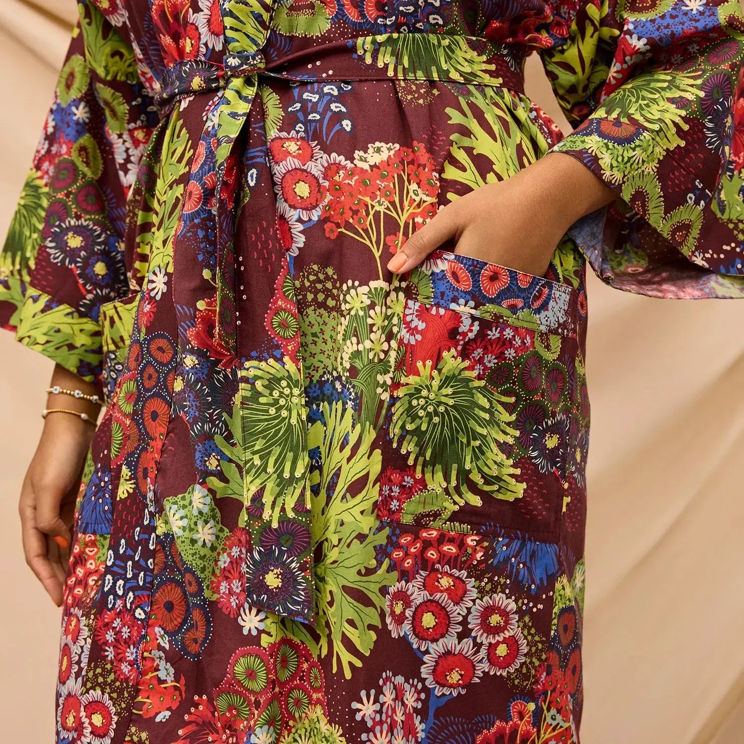 Cora Cotton Robe - Garnet-Soft Furnishings-Sage & Clare-The Bay Room
