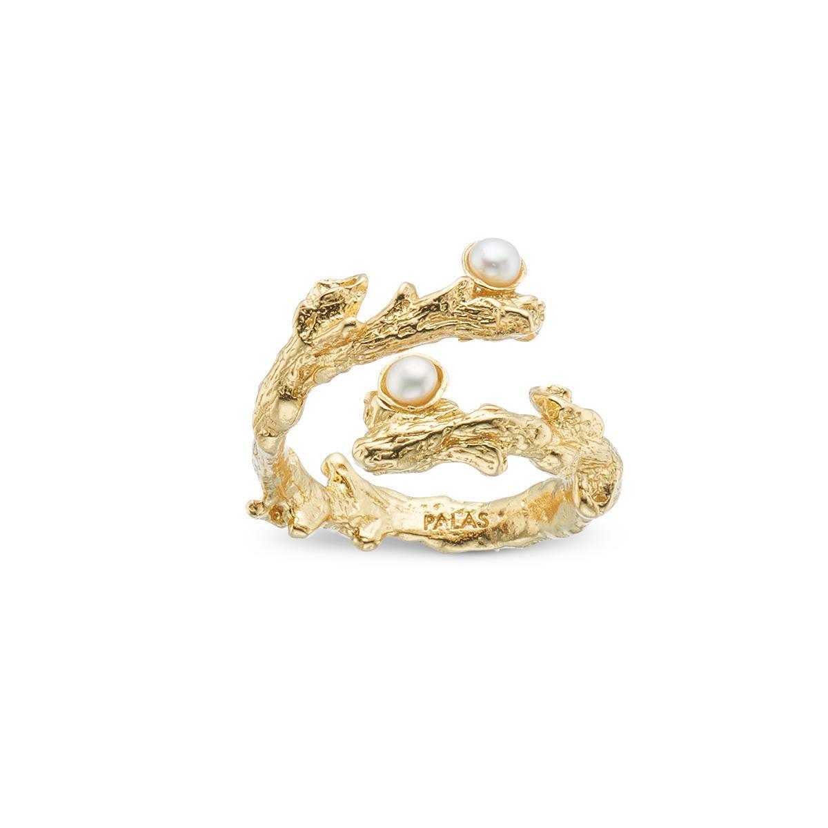 Coral Protection Pearl Ring (adjustable)-Jewellery-Palas-The Bay Room