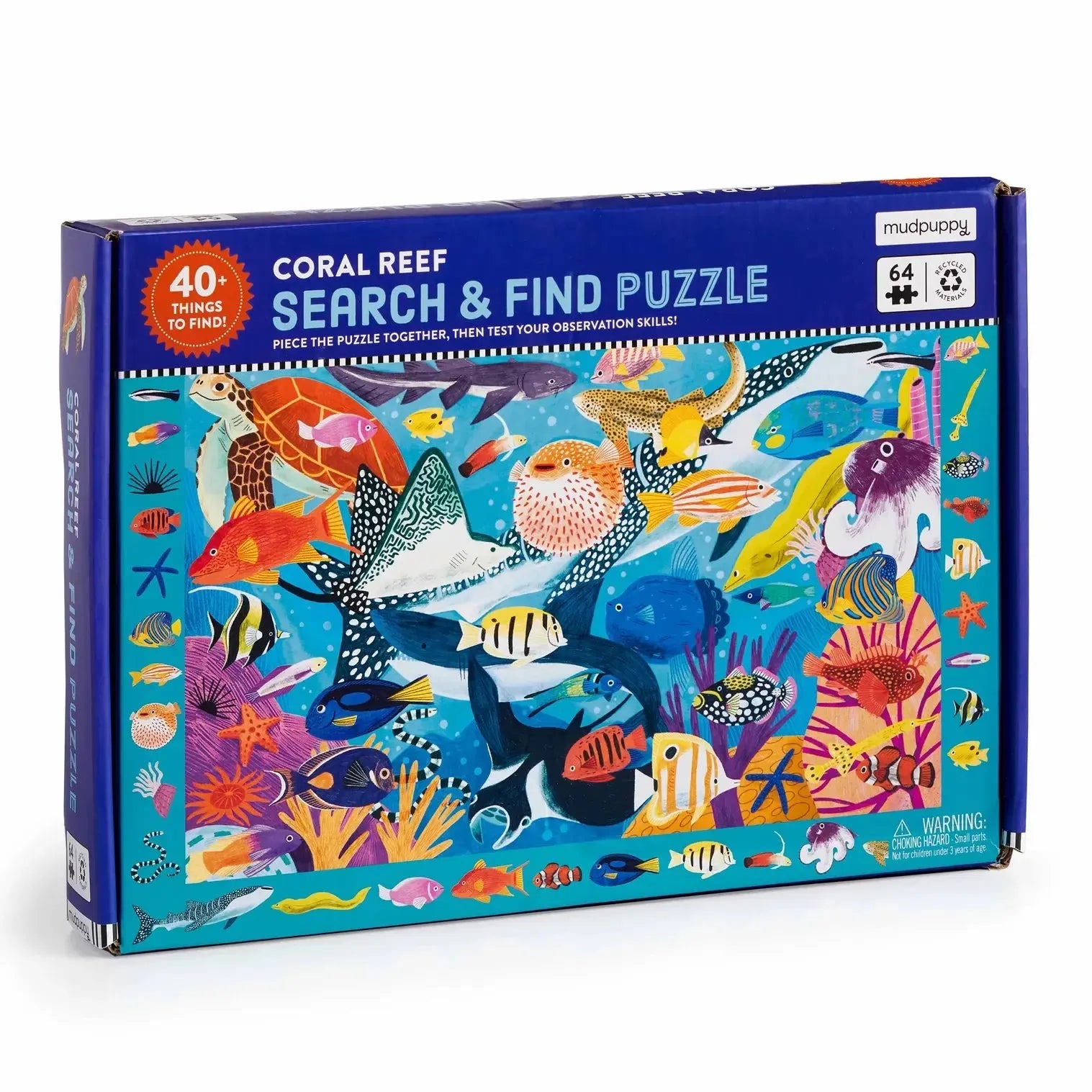 Coral Reef Search & Find Puzzle 64pc-Fun & Games-Mudpuppy-The Bay Room
