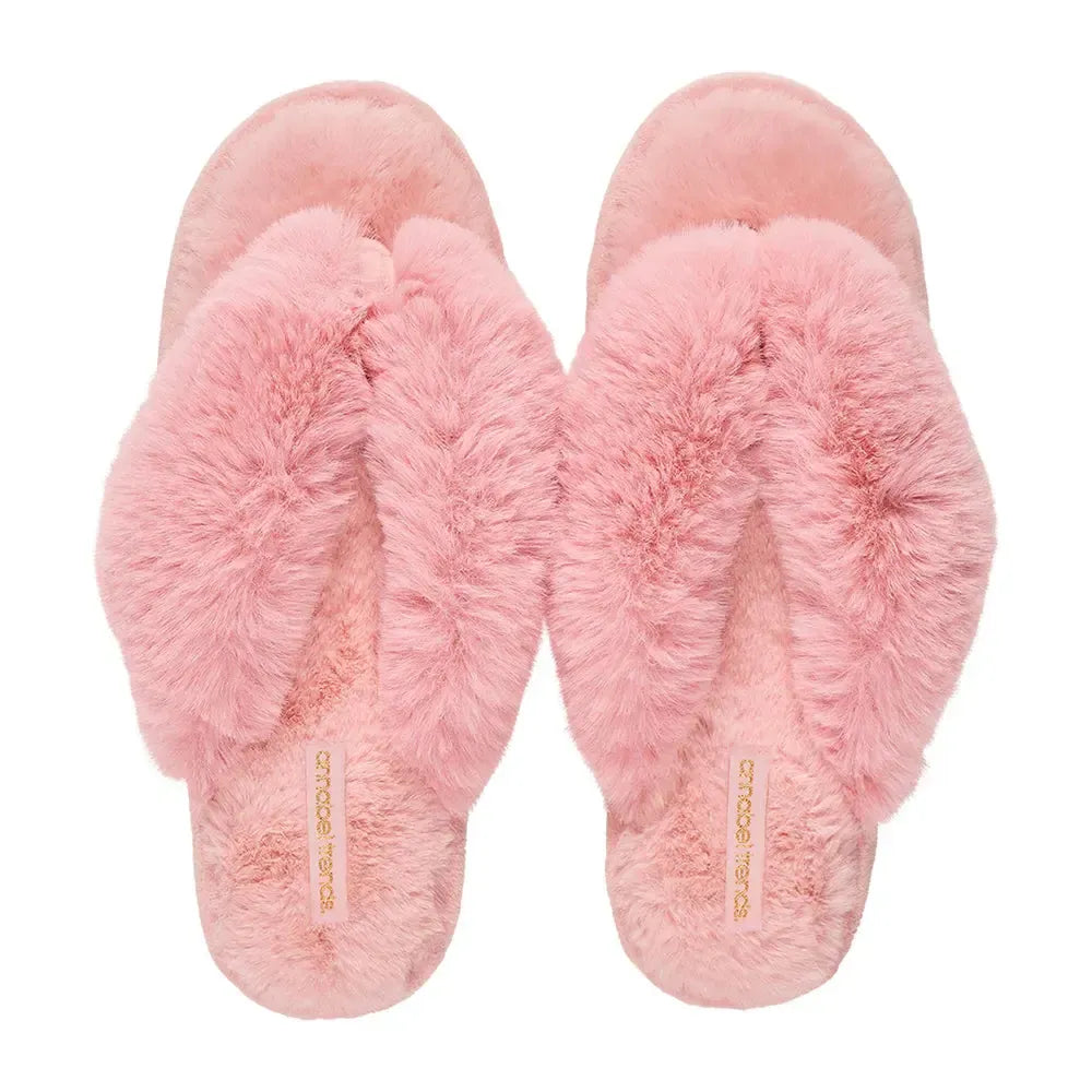 Cosy Luxe Thongs - Pink Lemonade-Sleepwear & Robes-Annabel Trends-The Bay Room