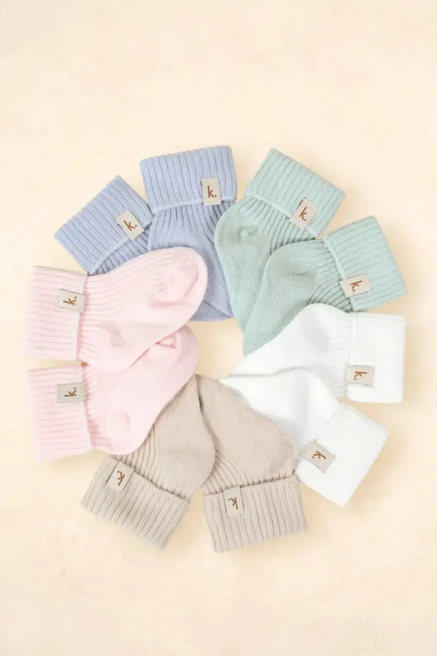 Cotton Ribbed Baby Socks-Nursery & Nurture-Kiin-The Bay Room