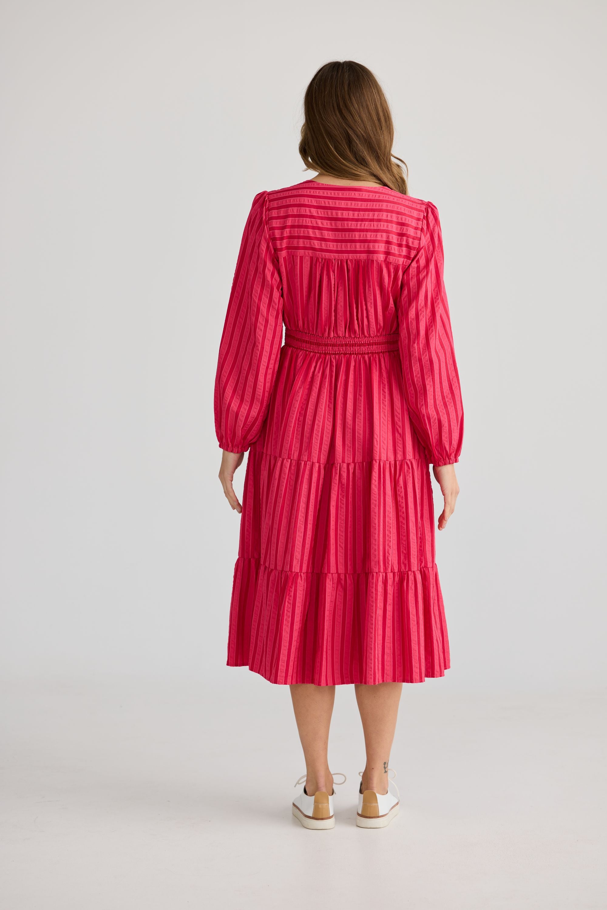 Cove Dress - Hibiscus Stripe-Dresses-Holiday-The Bay Room