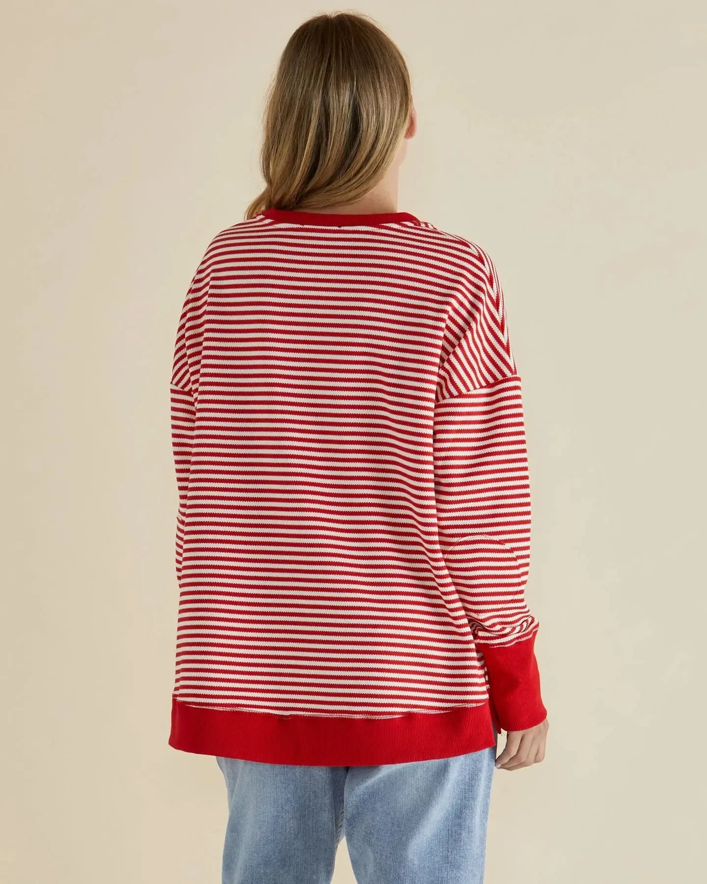 Cove Sweat - Red Stripe-Knitwear & Jumpers-Betty Basics-The Bay Room