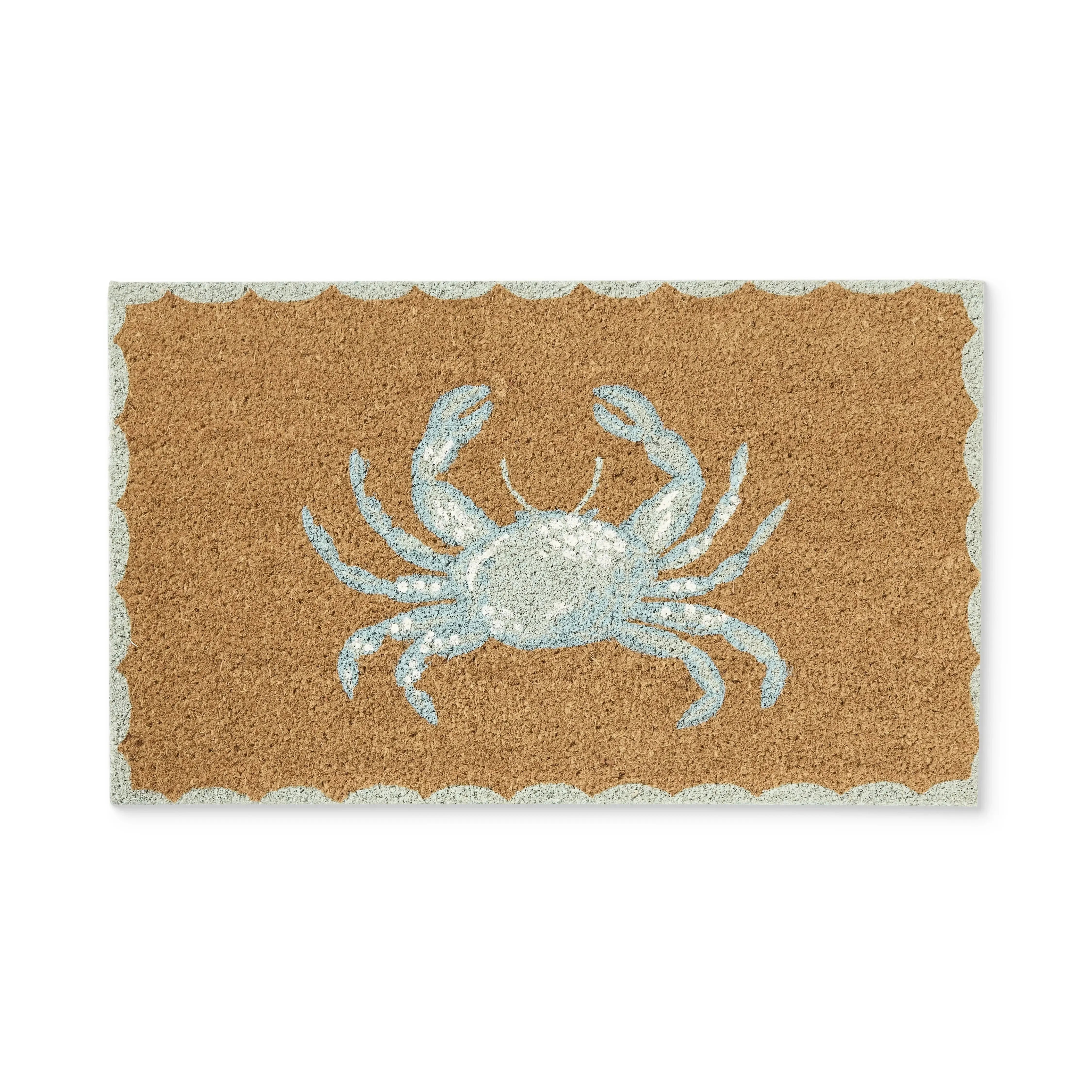 Crab Blue Doormat 45x75cm-Floor Rugs & Doormats-Madras Link-The Bay Room