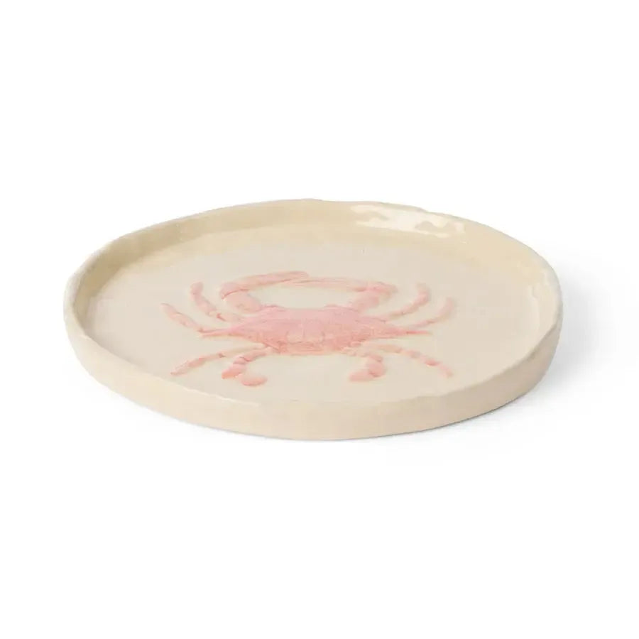 Crab Pink Glazed Plate 18cm-Dining & Entertaining-Madras Link-The Bay Room