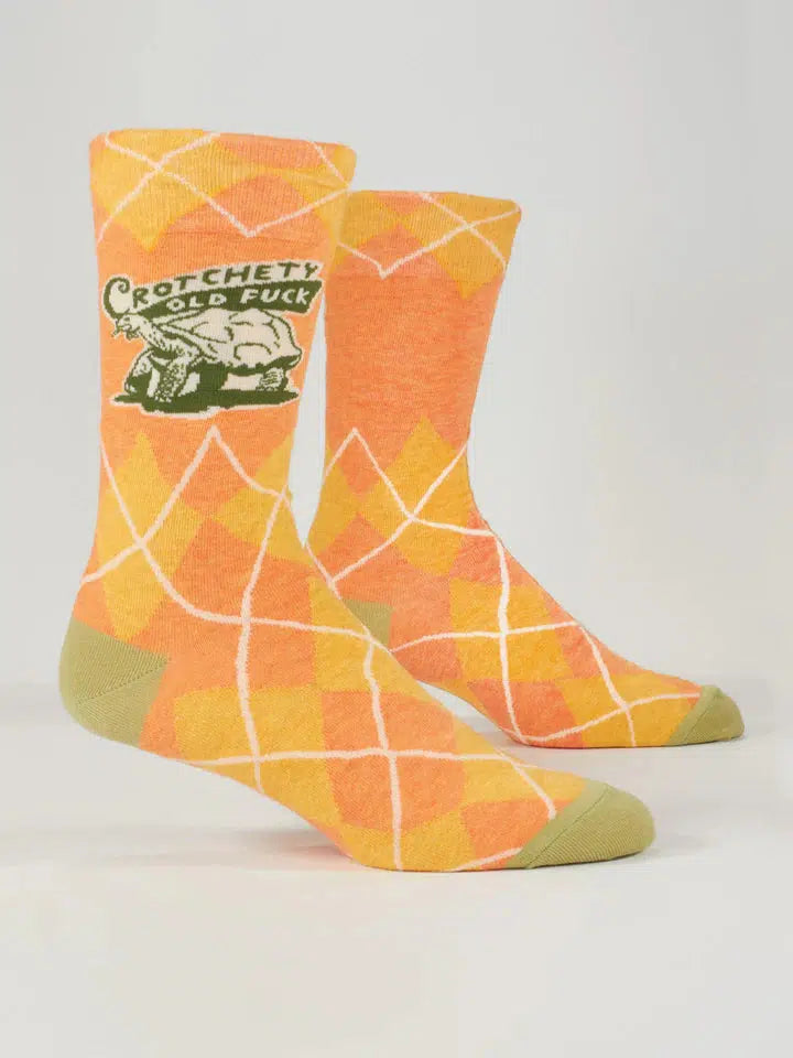 Crotchety Old Fuck Men's Crew Socks-Fun & Games-Blue Q-The Bay Room