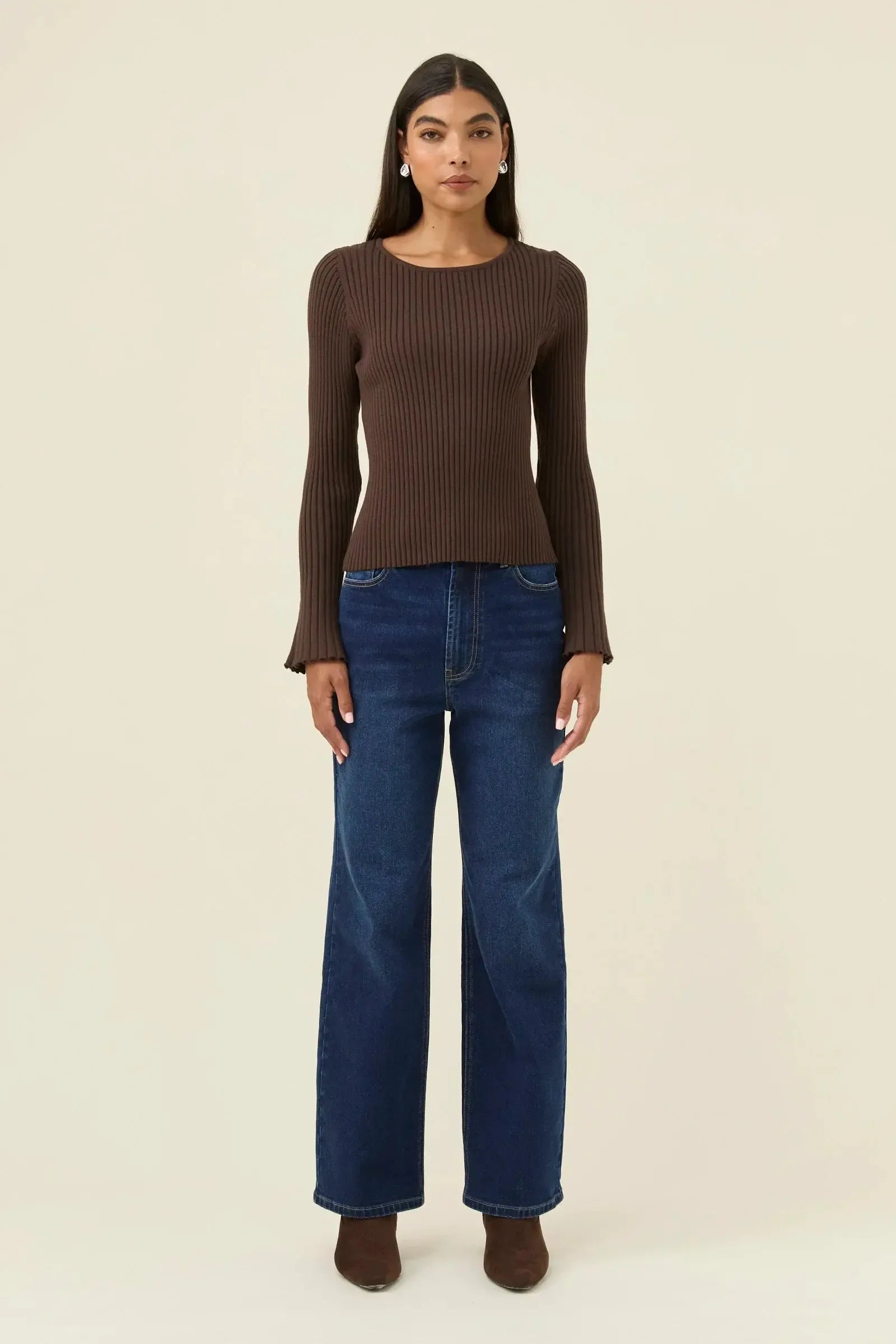 Darby Knit Top - Chocolate-Tops-Isle Of Mine-The Bay Room