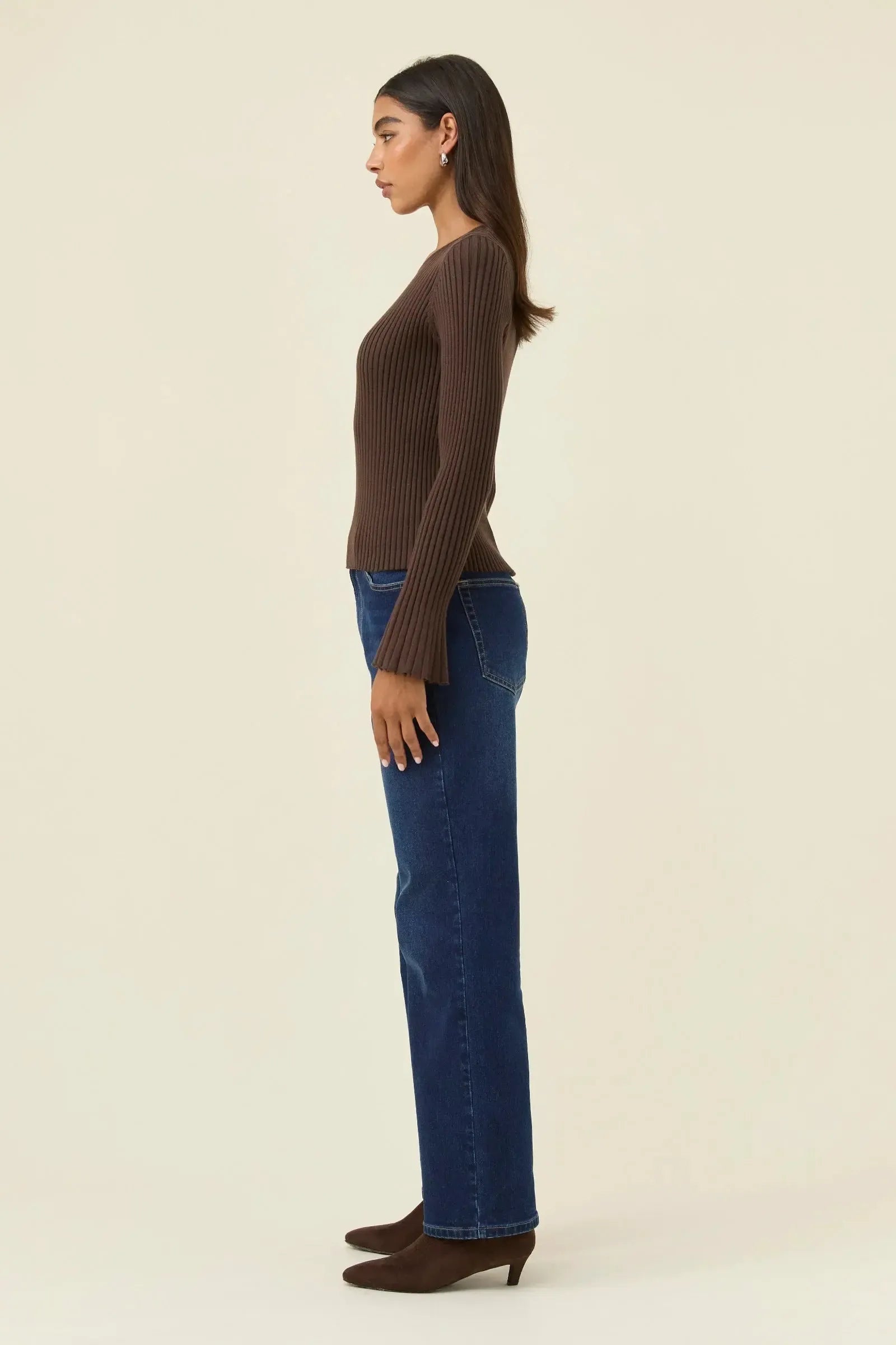 Darby Knit Top - Chocolate-Tops-Isle Of Mine-The Bay Room