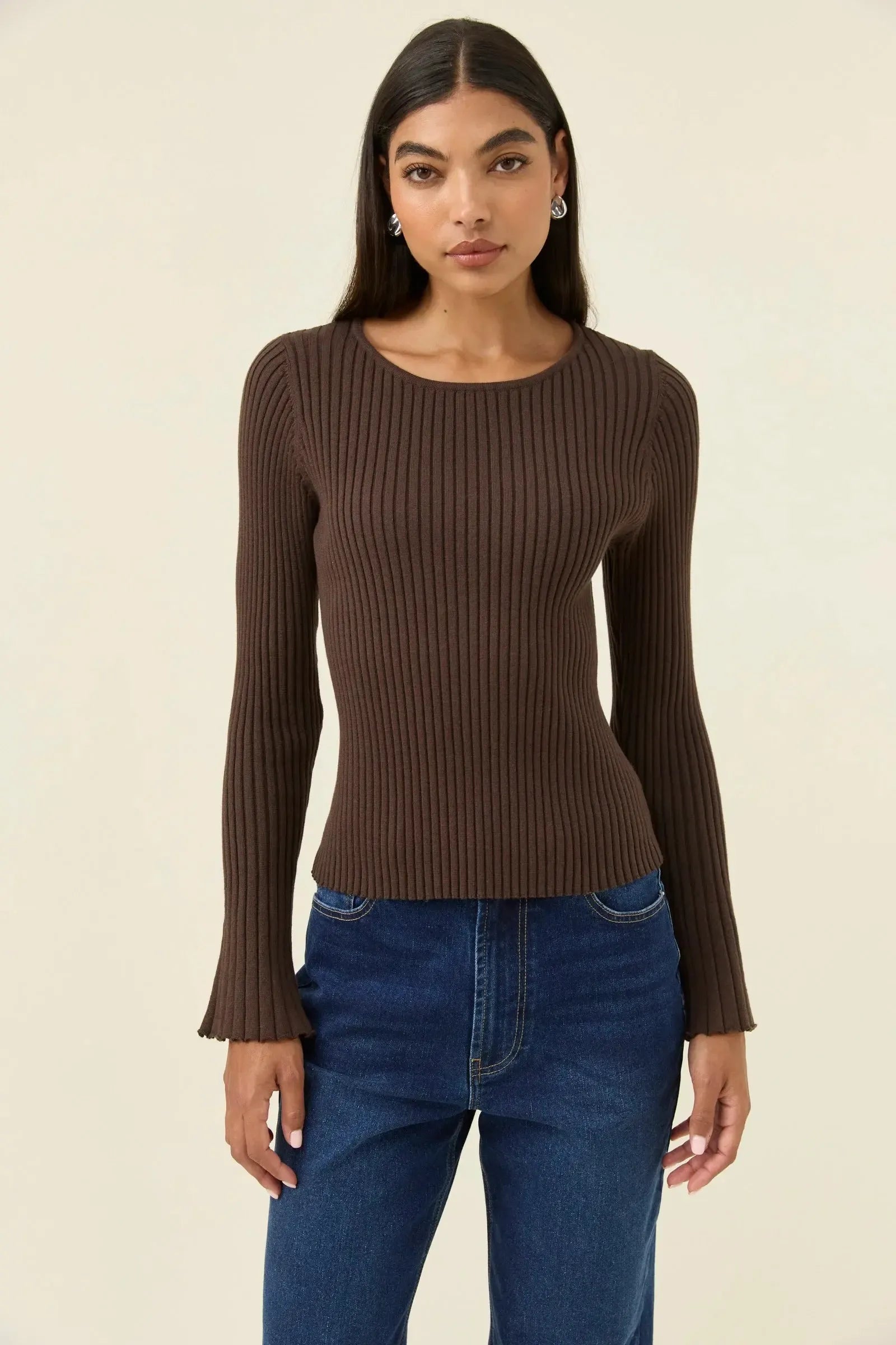 Darby Knit Top - Chocolate-Isle Of Mine-The Bay Room