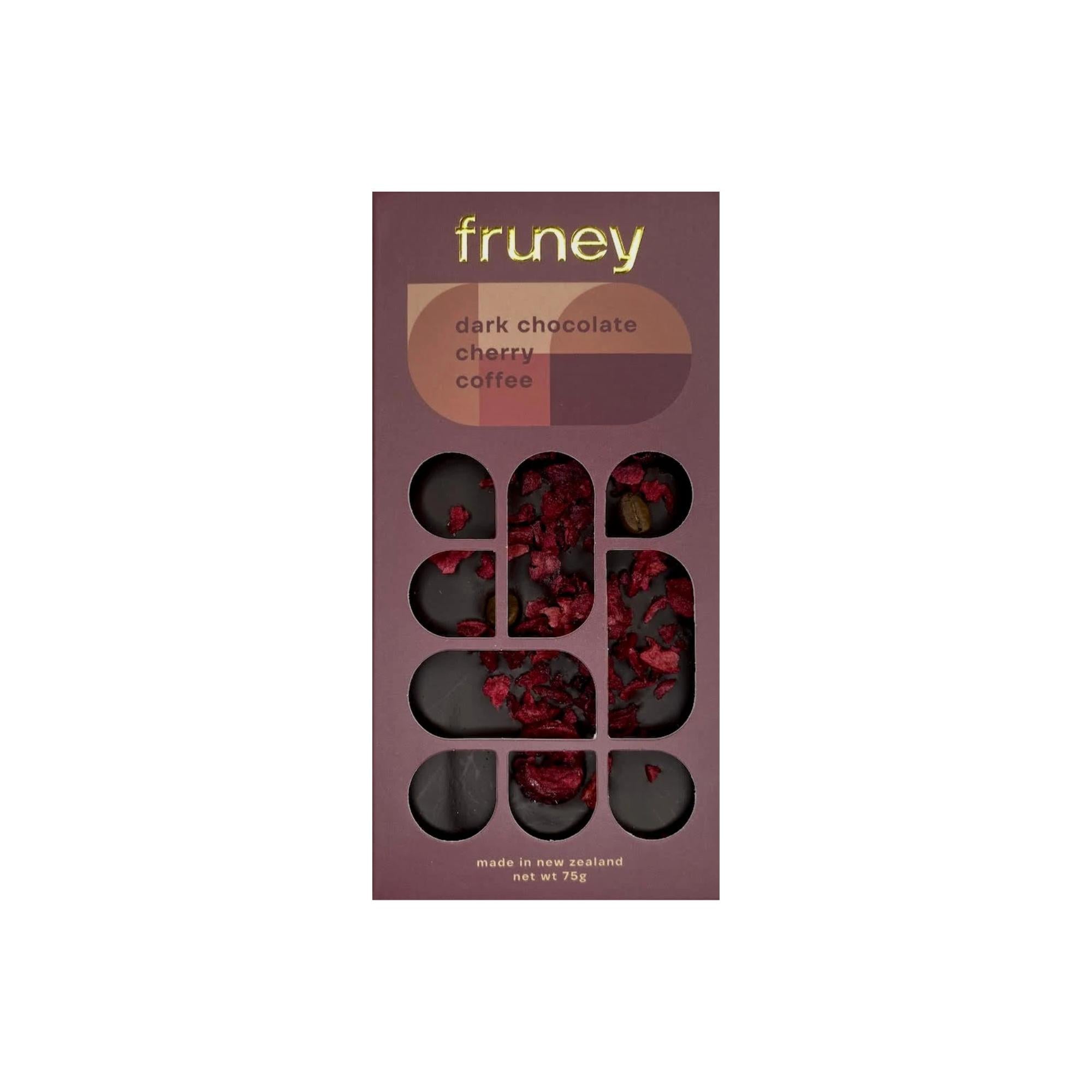Dark Chocolate, Cherry & Coffee 75g-Gourmet Food & Drink-Fruney-The Bay Room