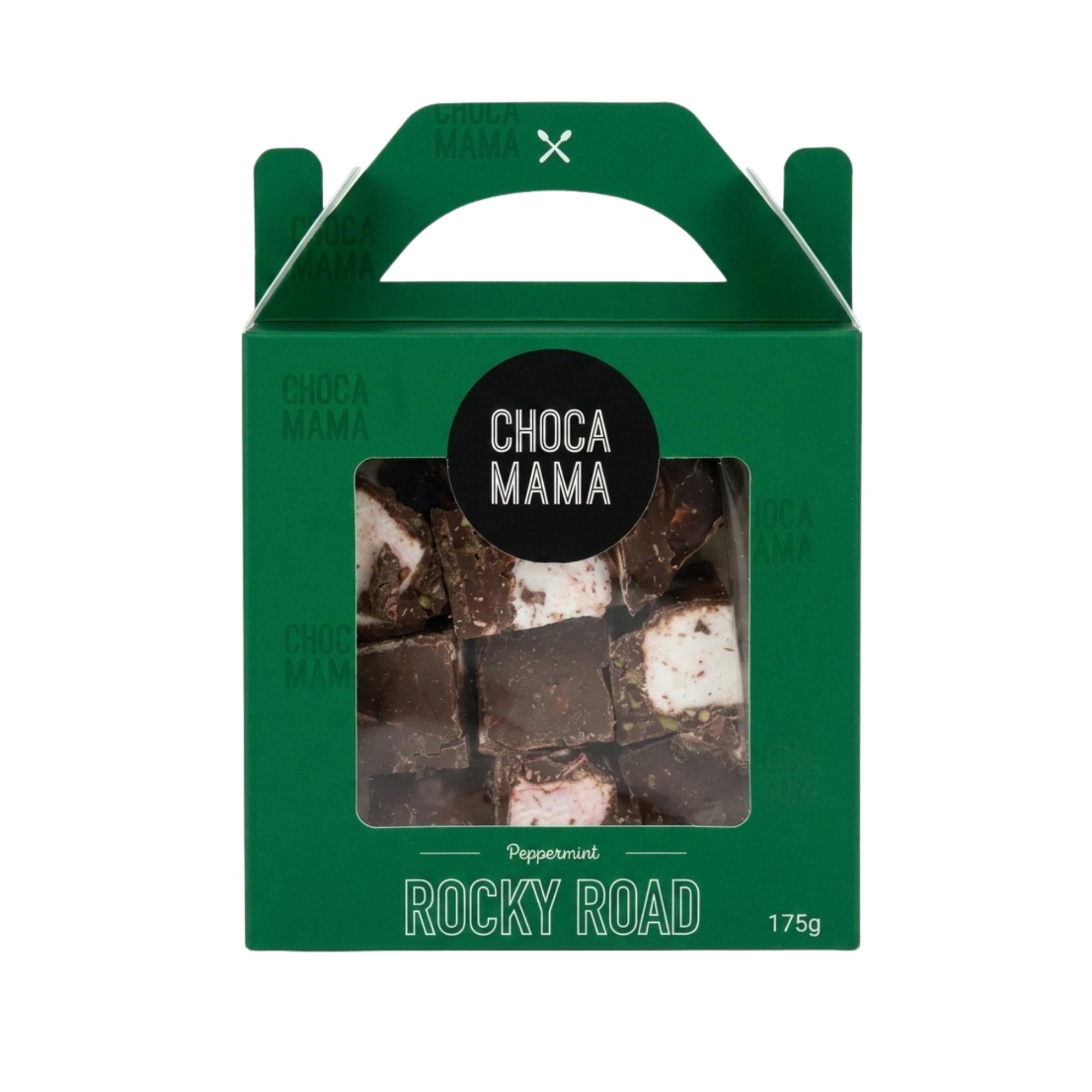 Dark Peppermint Rocky Road Bites 175g-Gourmet Food & Drink-Chocamama-The Bay Room