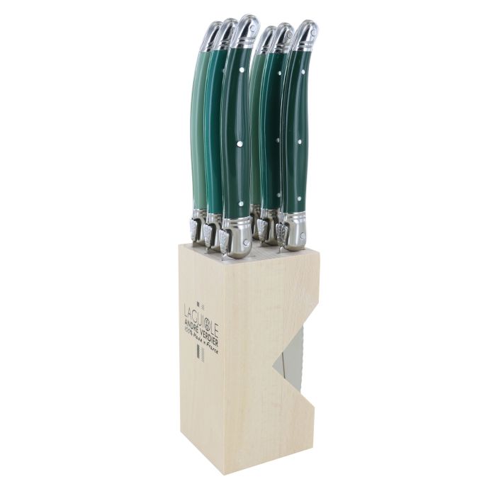 Debutant Serrated Knife Set/6 Forest-Dining & Entertaining-Andre Verdier-The Bay Room