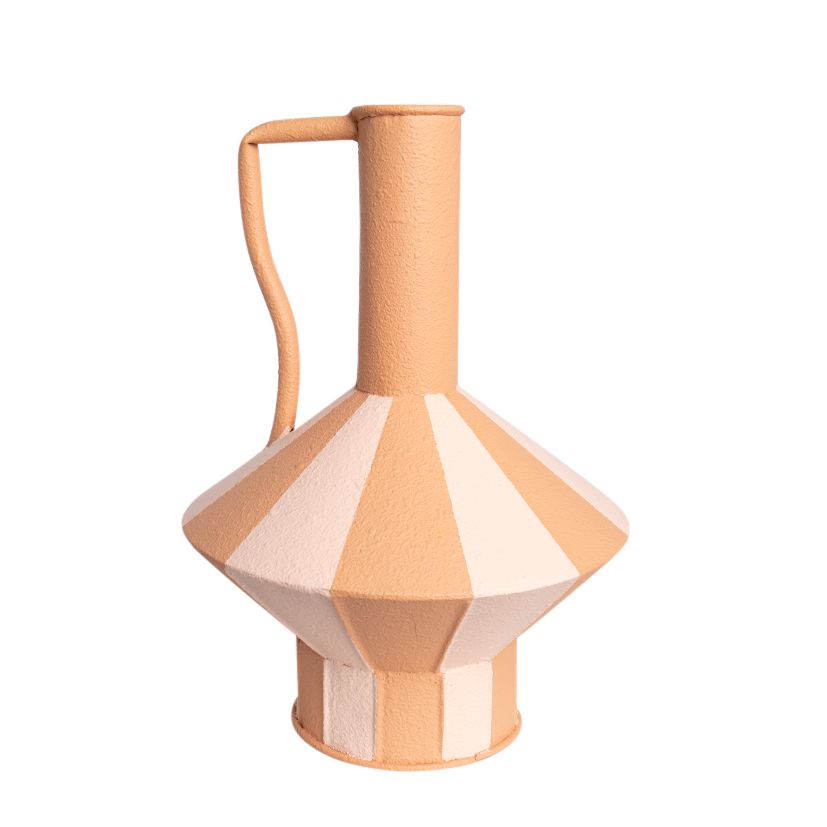 Decorative Metal Funnel Vase with Handle-Pots, Planters & Vases-DWBH-The Bay Room