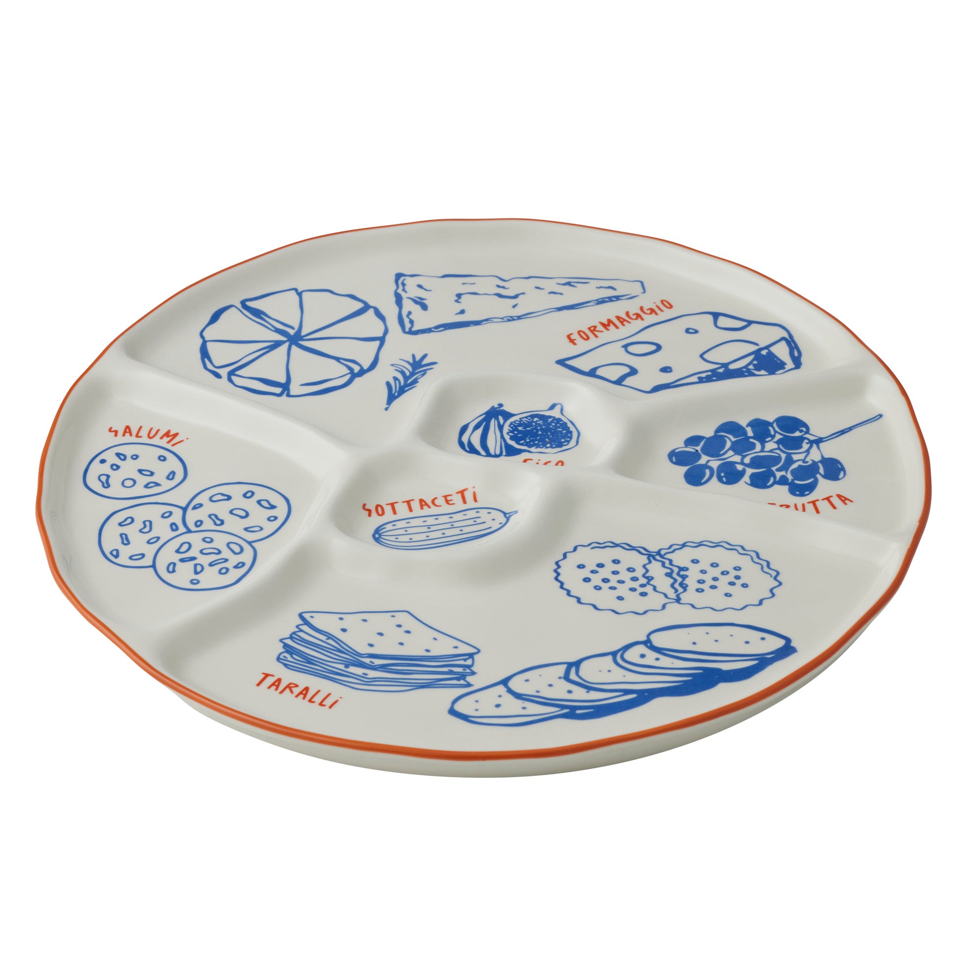 Deli Ceramic Divided Cheese Platter 35cm-Dining & Entertaining-Coast To Coast Home-The Bay Room