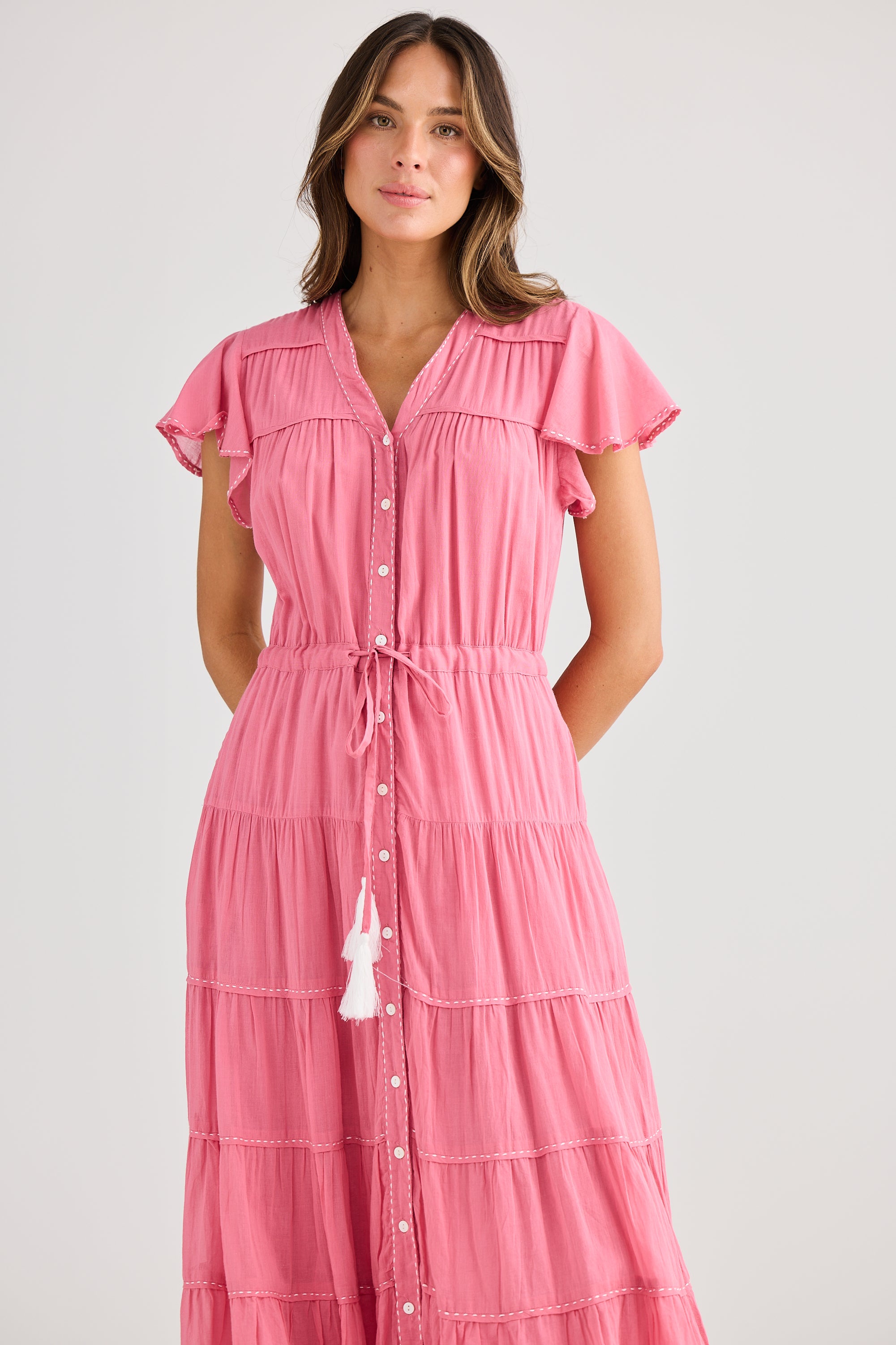 Delilah Dress - Cosmo Pink-Dresses-Holiday-The Bay Room