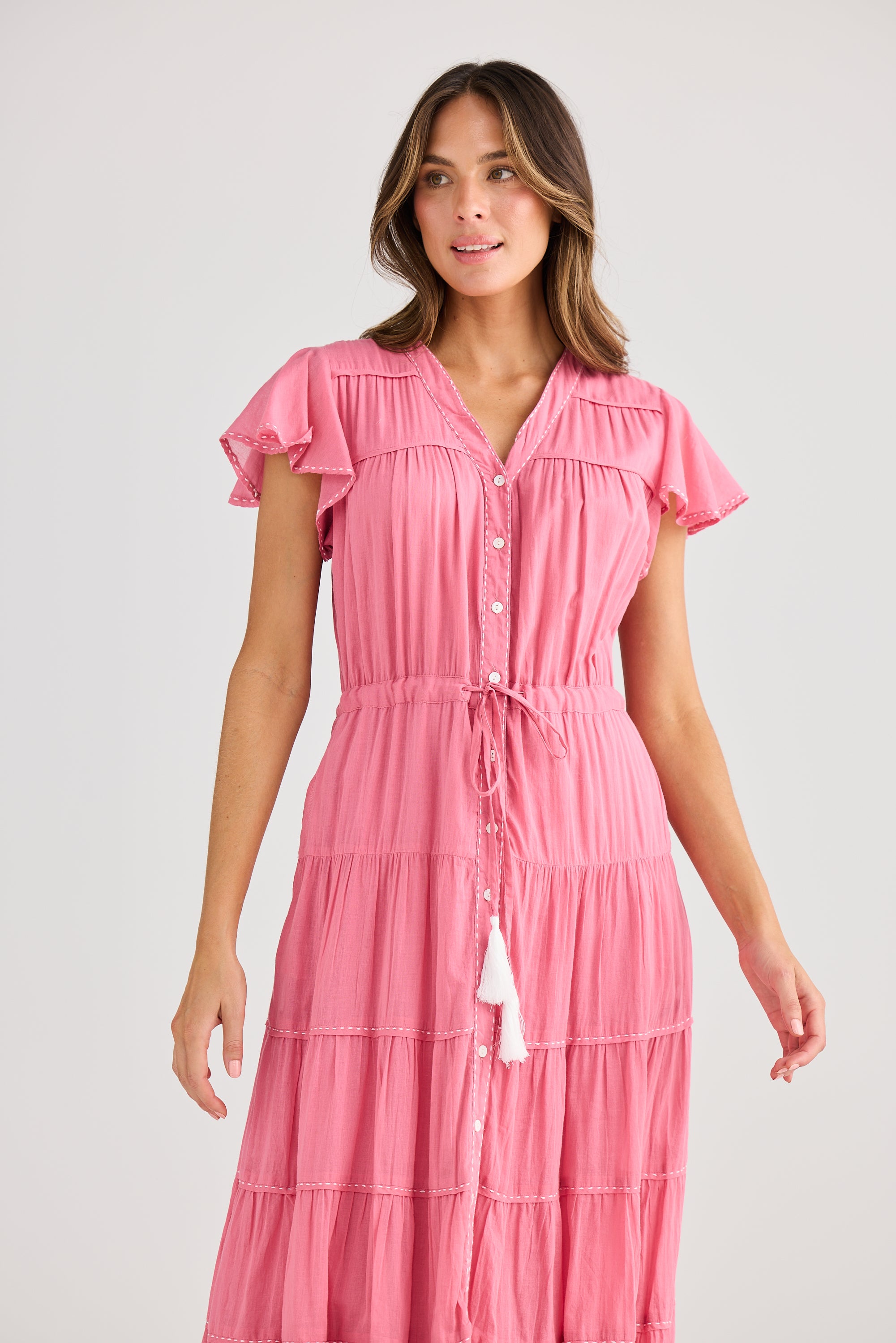 Delilah Dress - Cosmo Pink-Dresses-Holiday-The Bay Room