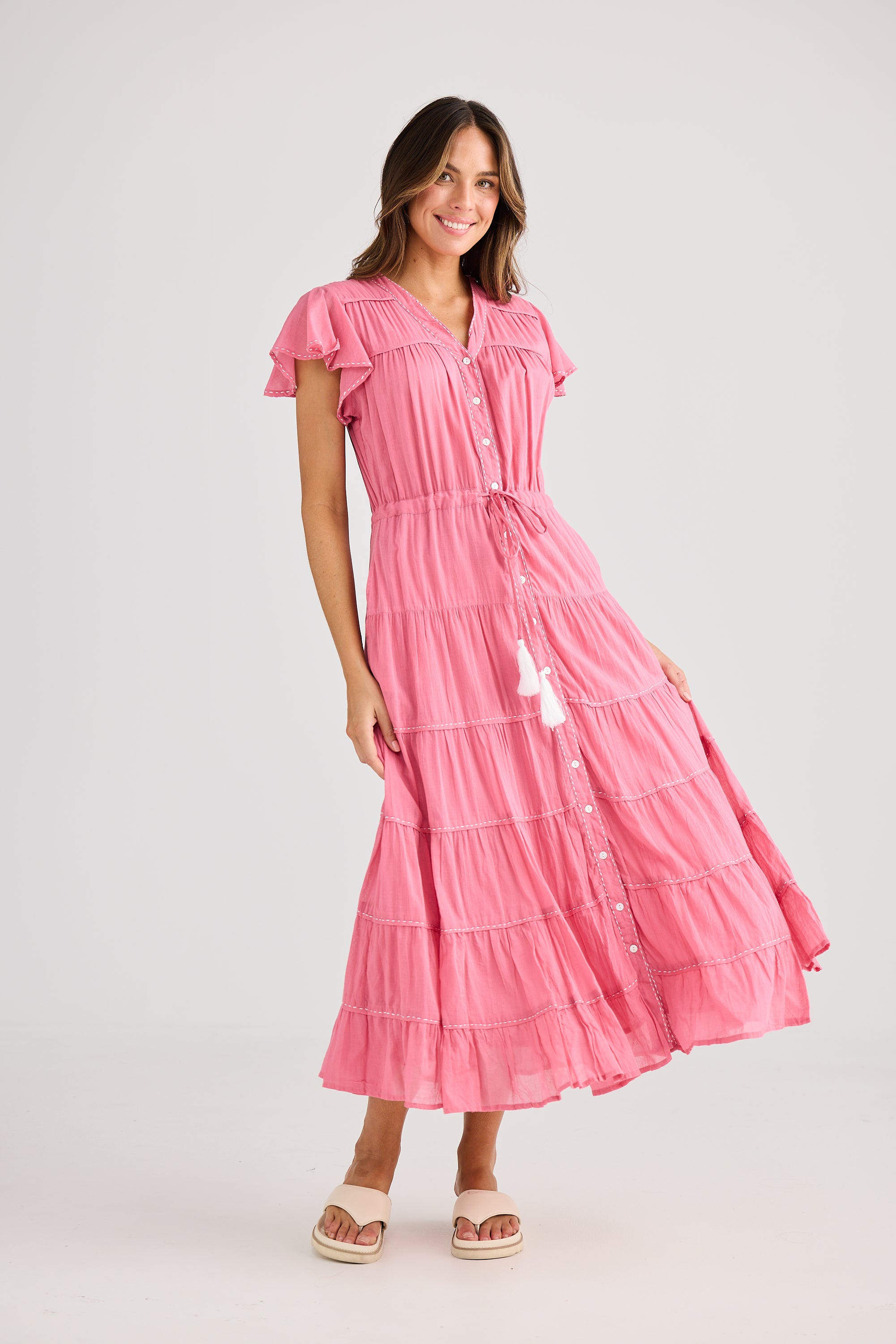 Delilah Dress - Cosmo Pink-Dresses-Holiday-The Bay Room