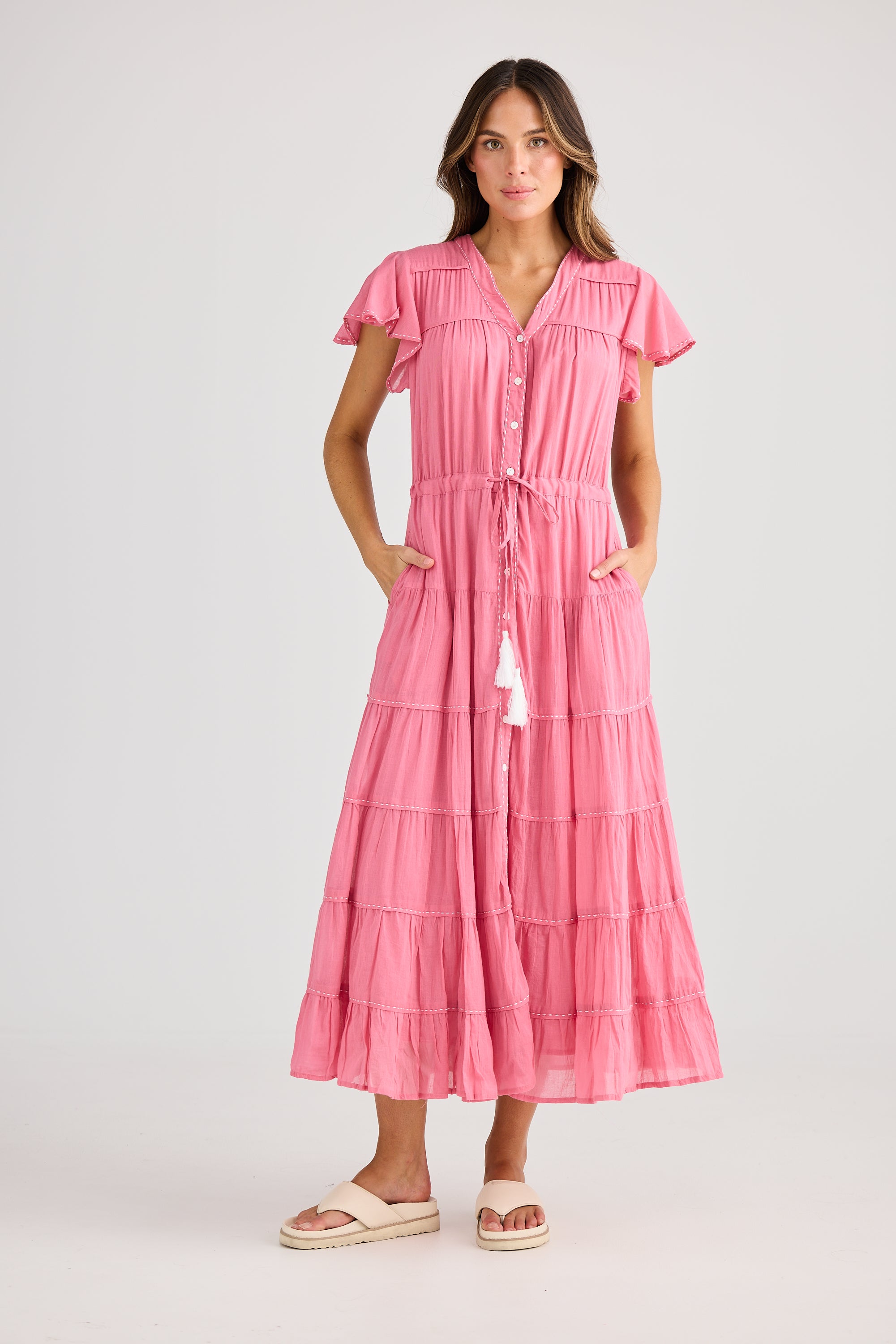 Delilah Dress - Cosmo Pink-Dresses-Holiday-The Bay Room